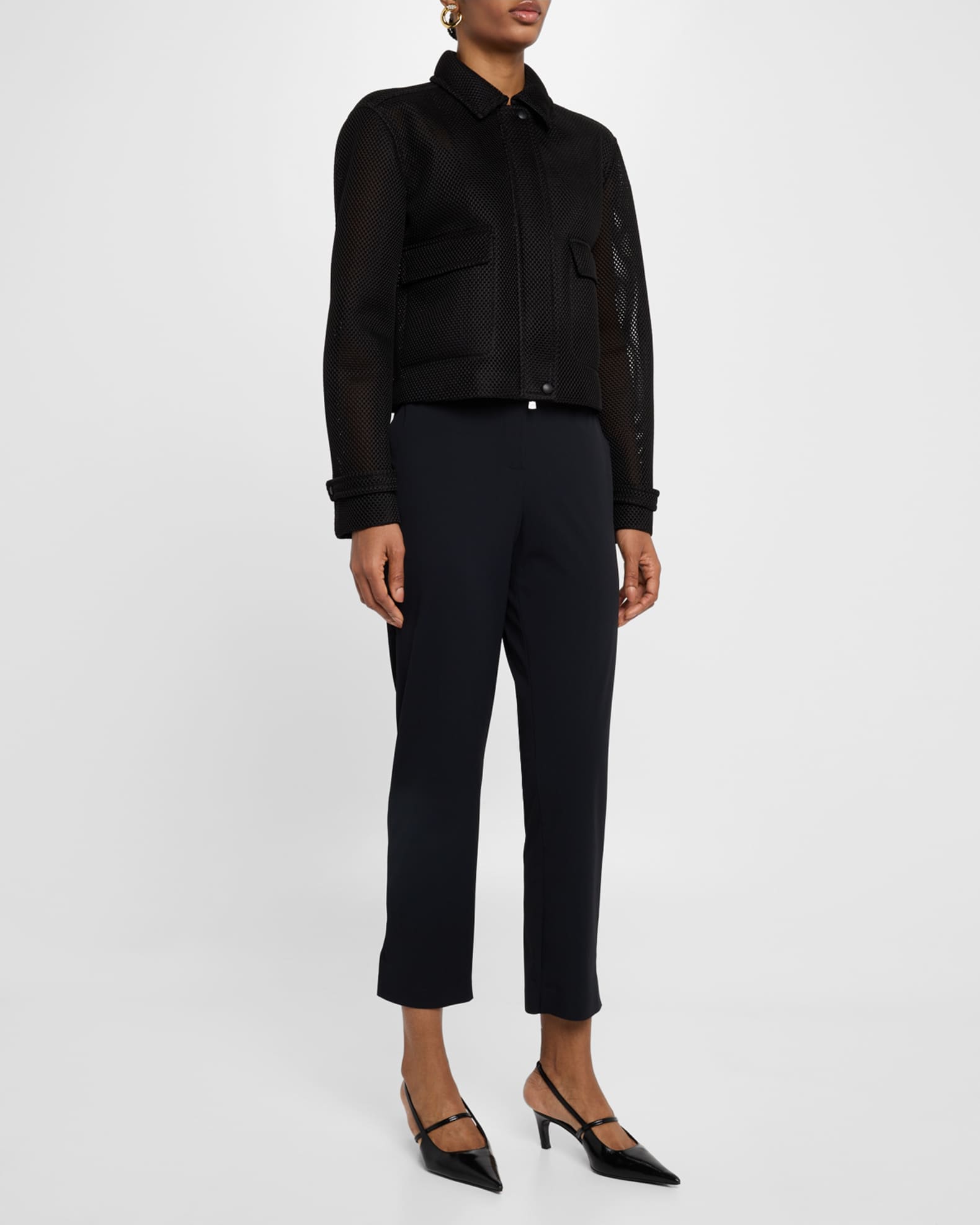 スーツ Max Mara STRENNA - Technical mesh boxy jacket 1916075106001-d-strenna.jpg