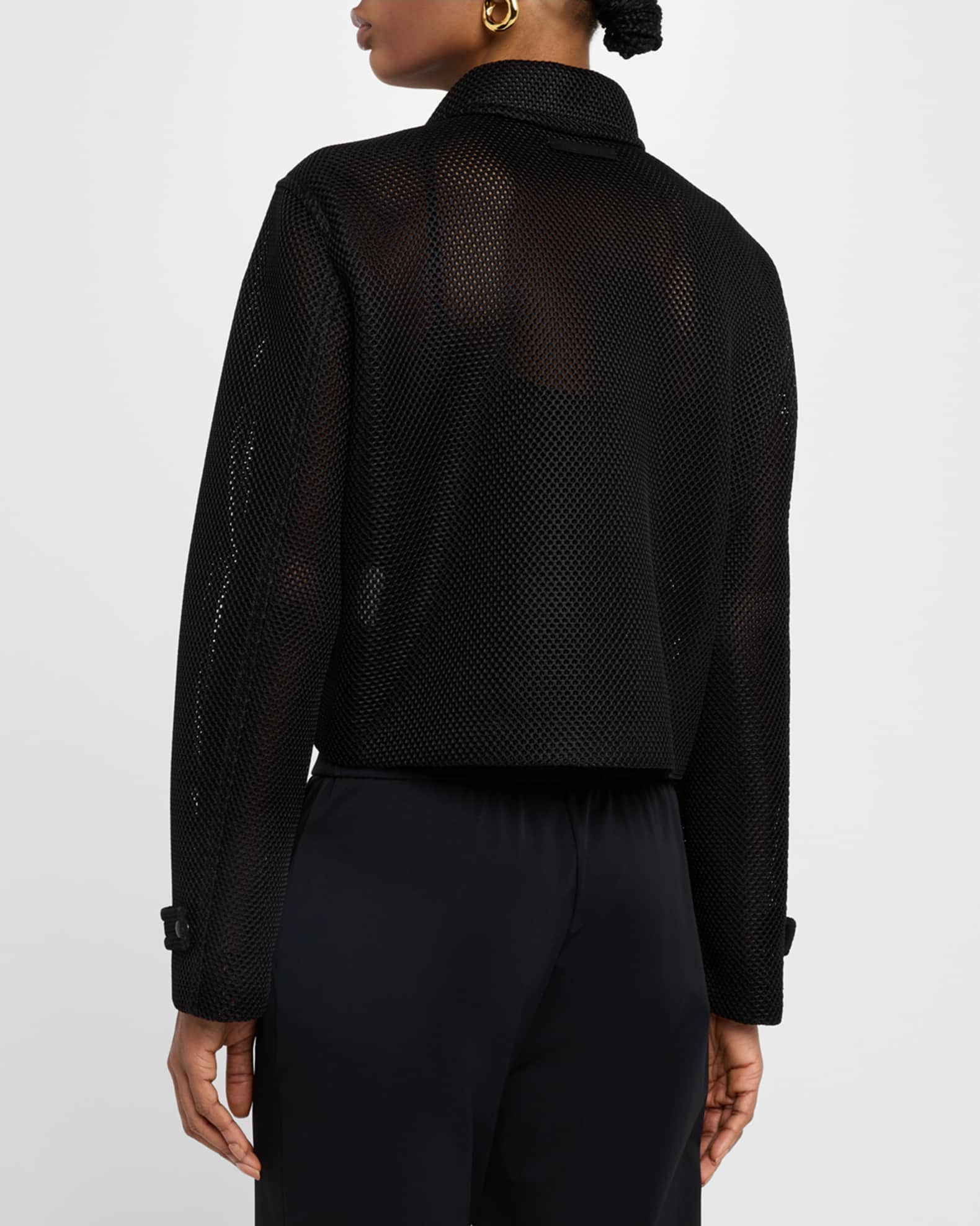 MAX MARA マックスマーラ Strenna メッシュジップジャケット Max Mara Strenna Mesh Zip Jacket | Neiman Marcus