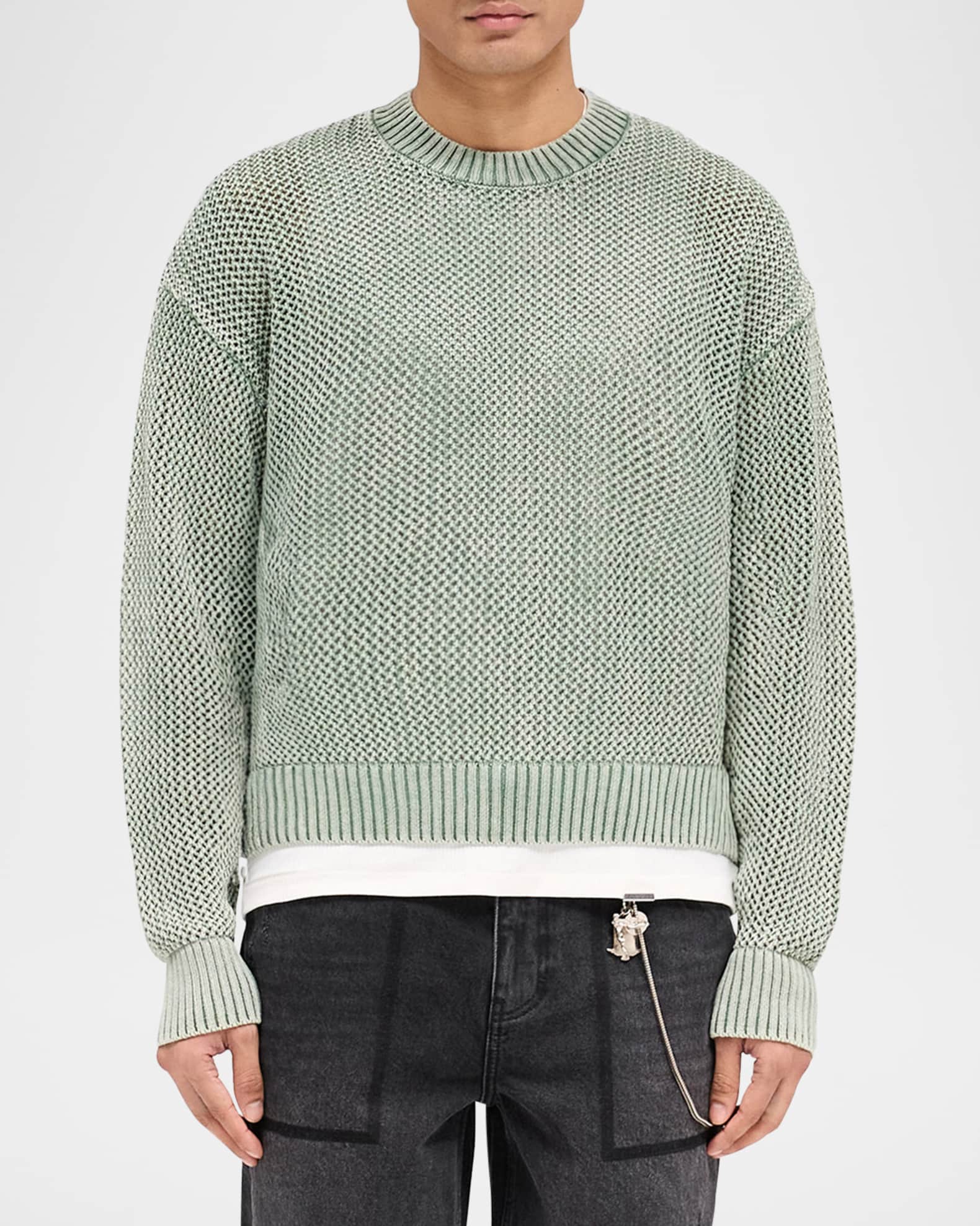 NKNIT（ンニット）　mix gauge logo KNIT shirts mix gauge logo KNIT shirts – NKNIT