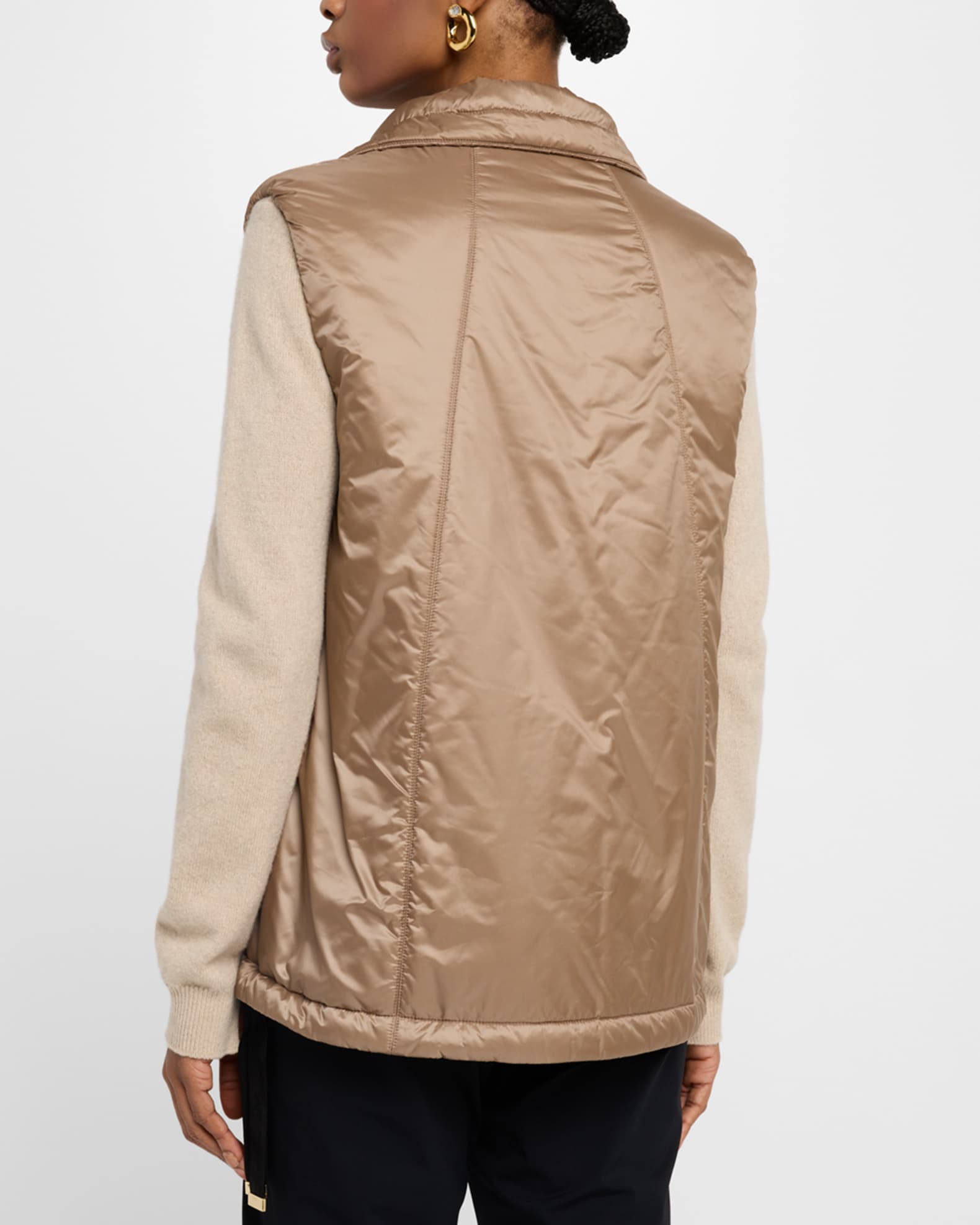 MAX MARA｜VESTS (GREENVEST (29296044 008 / 29296044600 0 Padded vest Max Mara The Cube Greenvest black color