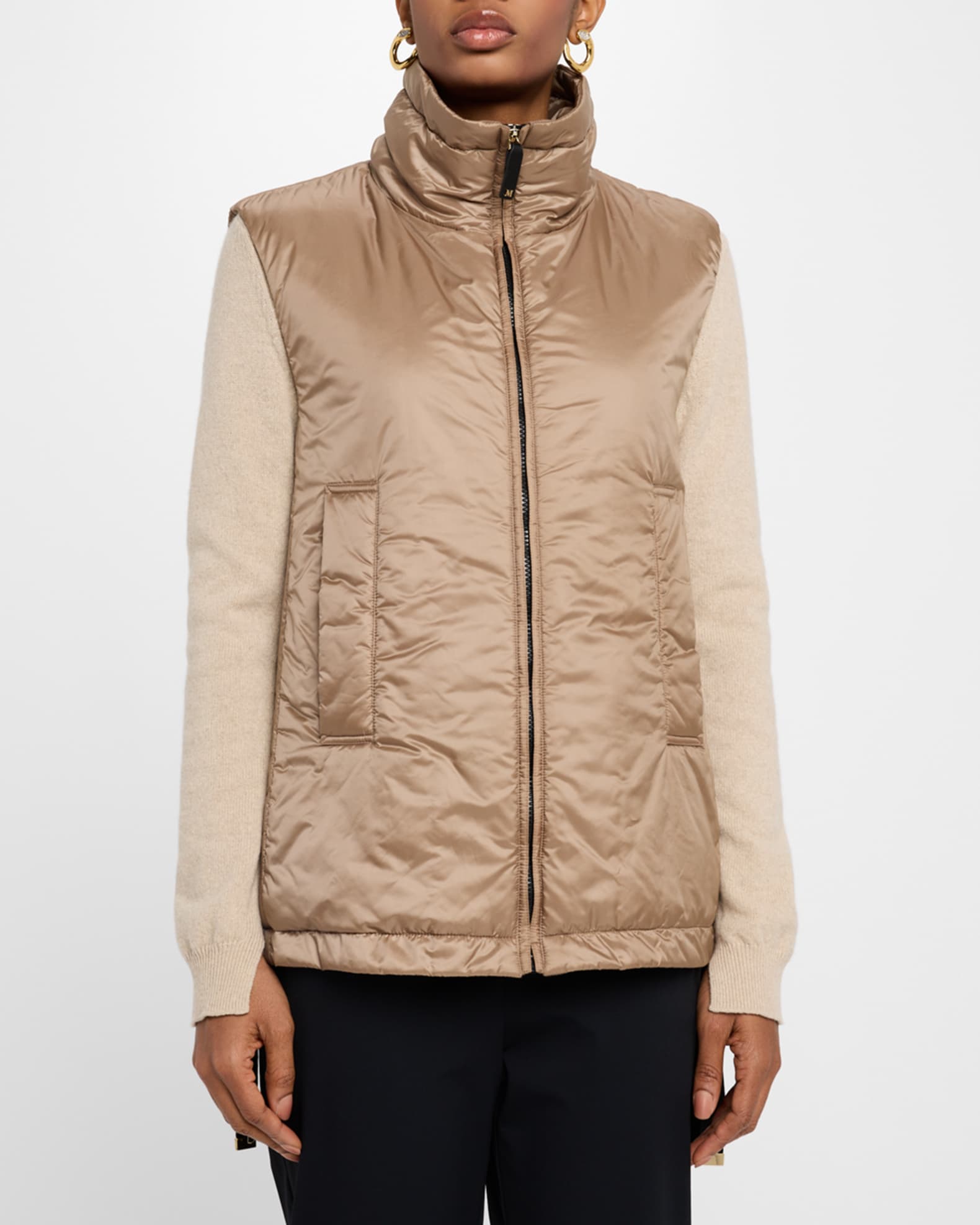 MAX MARA｜VESTS (GREENVEST (29296044 009 / 29296044600 0 Max Mara Greenve Padded Vest | Neiman Marcus