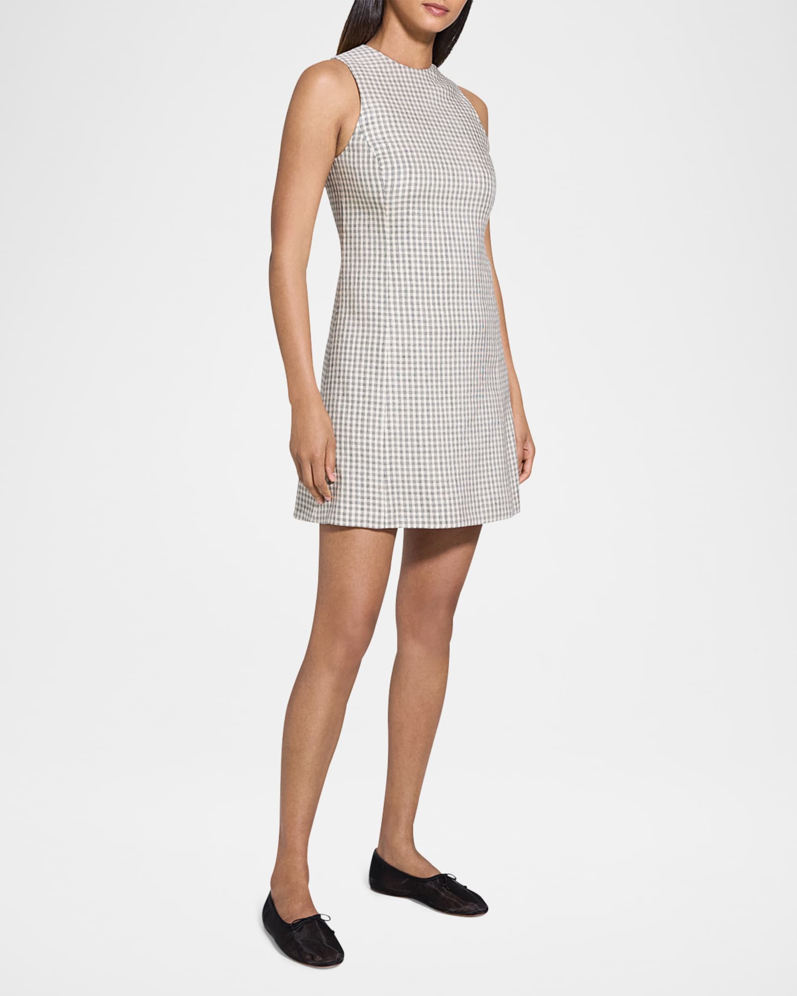 Linear Check Easy Flare Mini Dress 1