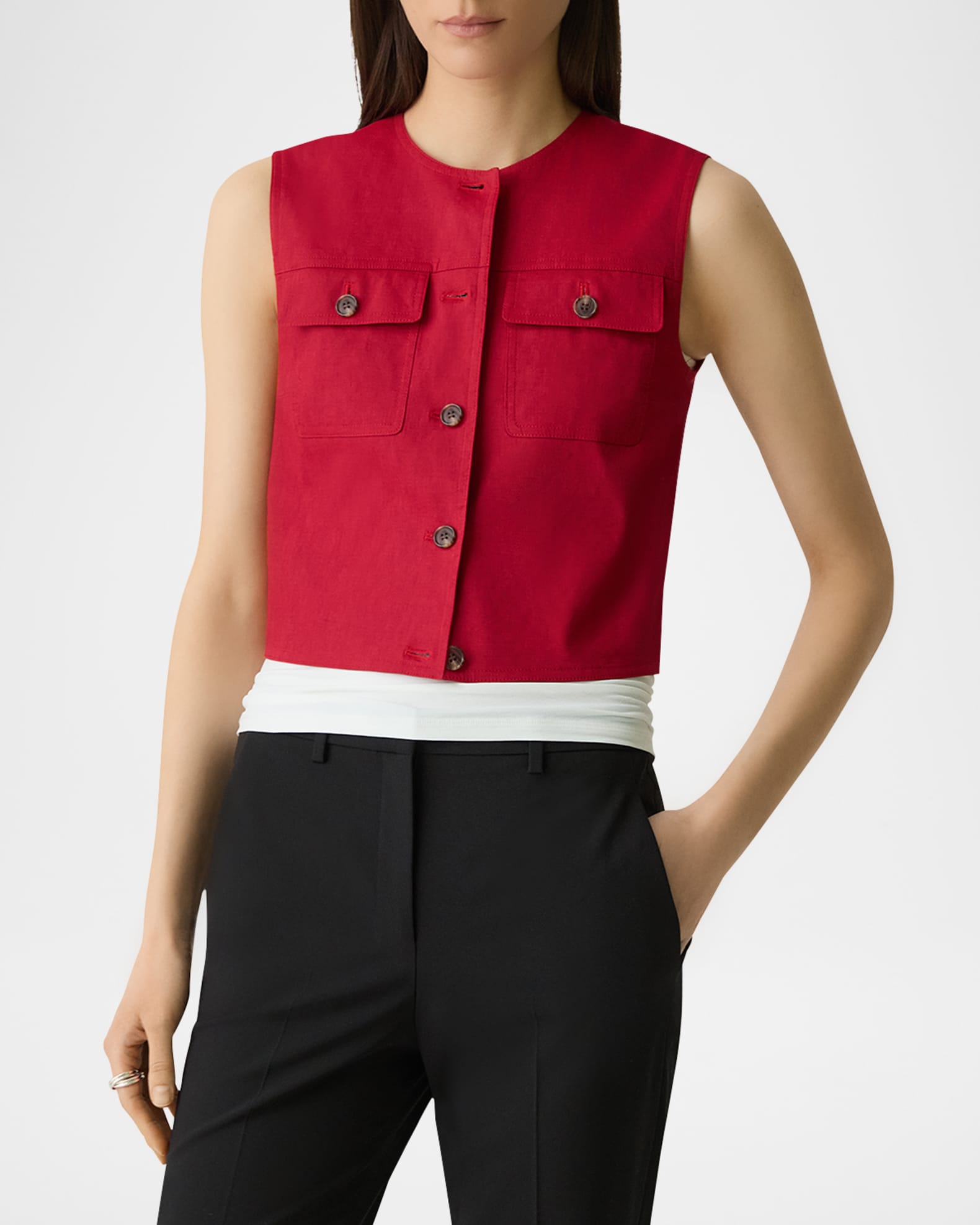 専用 25ss Theory GOOD CRUNCH W トラッカーベスト Theory Good Crunch Trucker Vest | Neiman Marcus