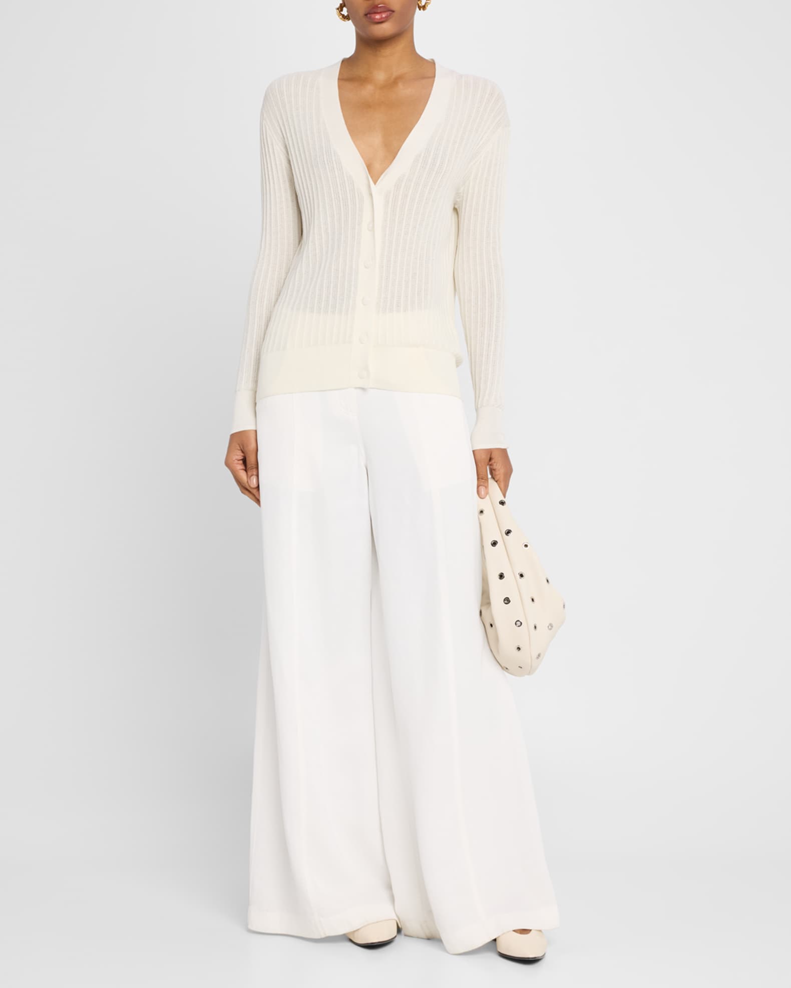 Pointelle-Knit Cardigan 1