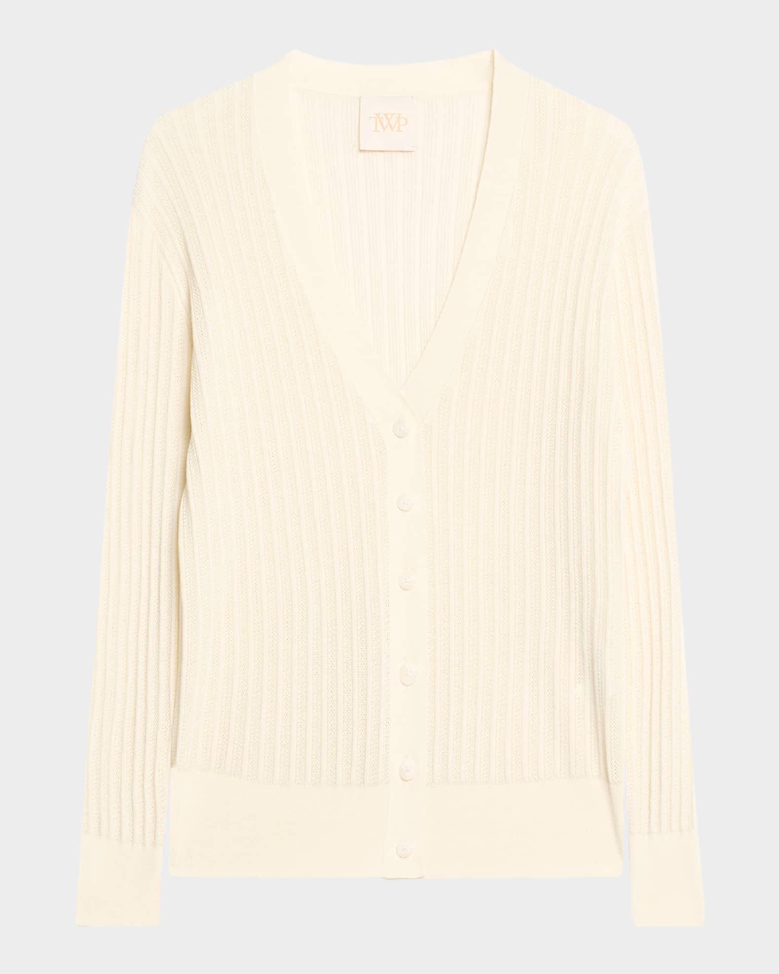 Pointelle-Knit Cardigan 0