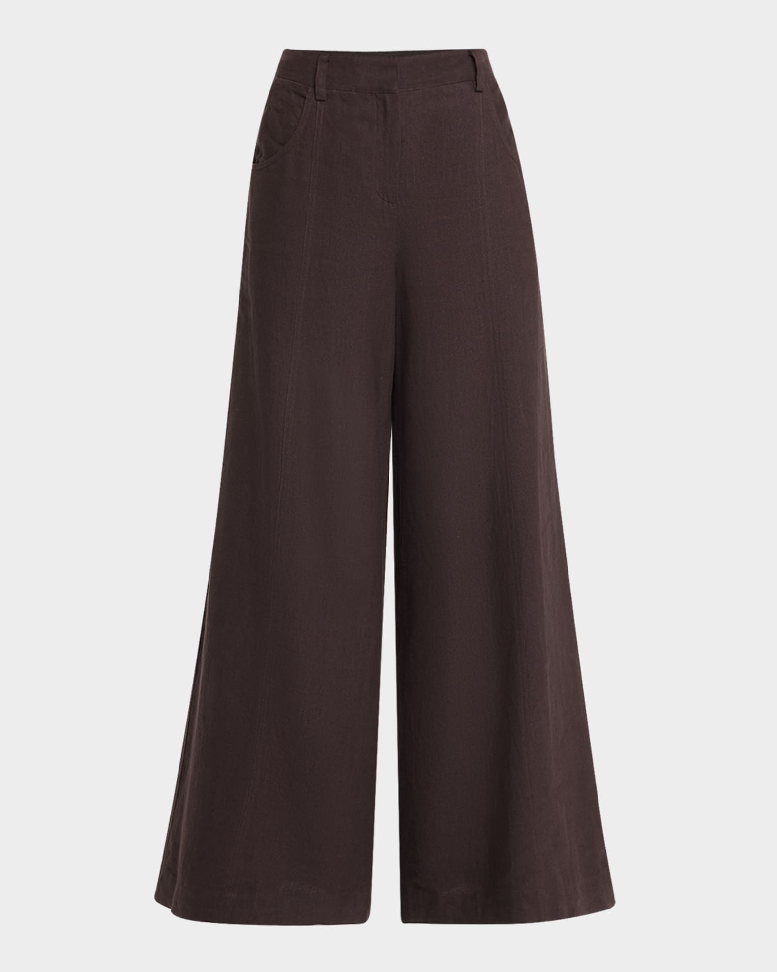 Dees Wide-Leg Linen Trousers 0