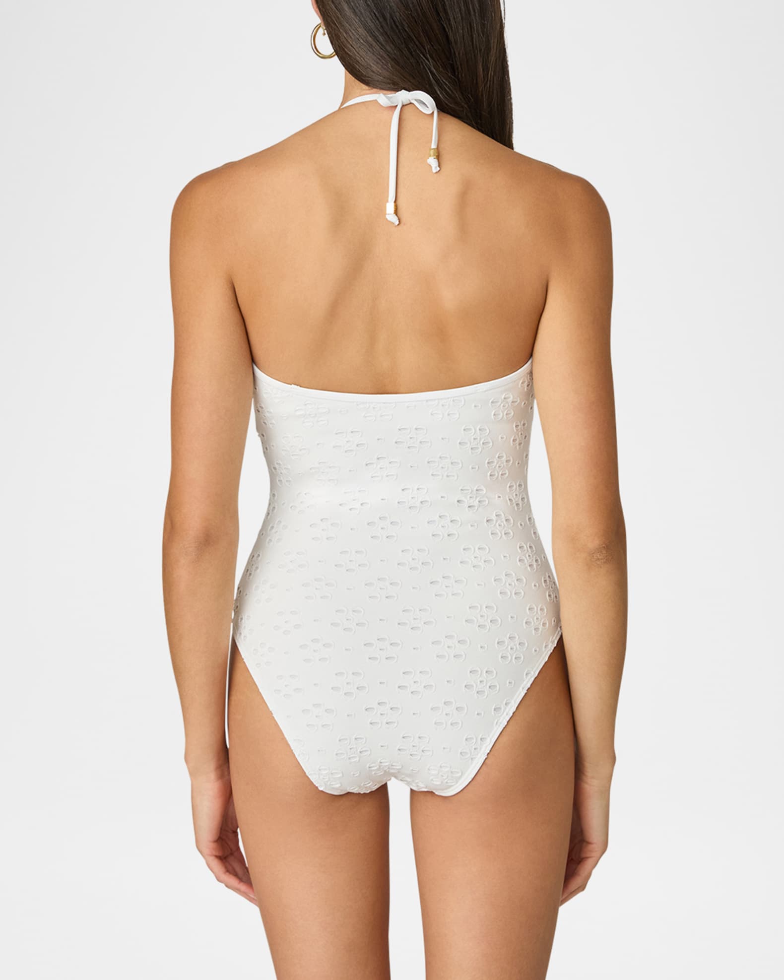 Eyelet Ruffle One-Piece Swimsuit 1