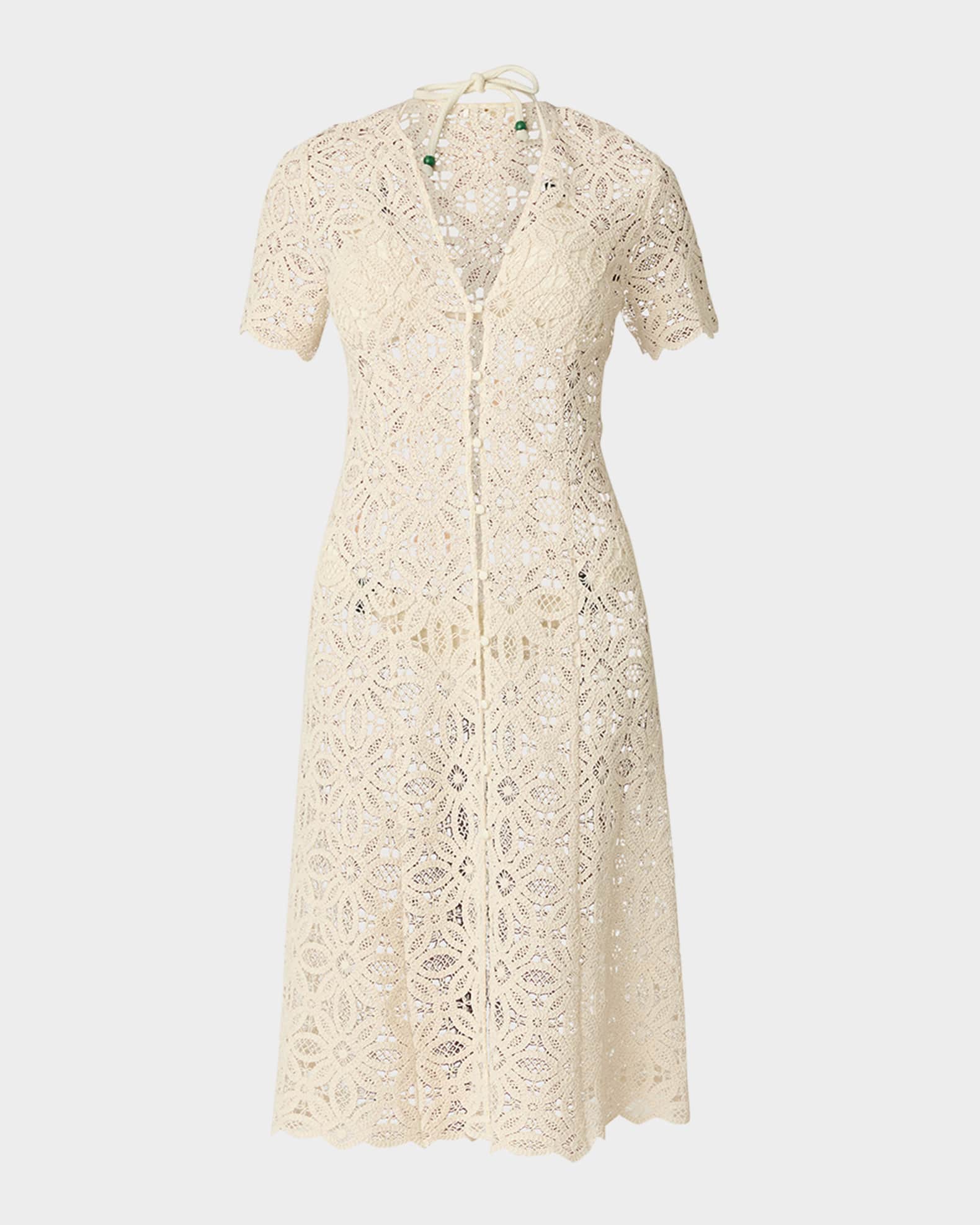 Tropez Floral Crochet Coverup 0