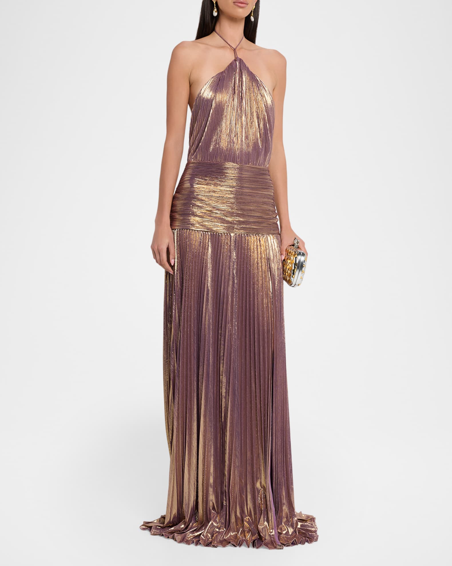 gold sequin dress fabric Always Devotion Crochet Midi Dress in Gold Metallic main image 1