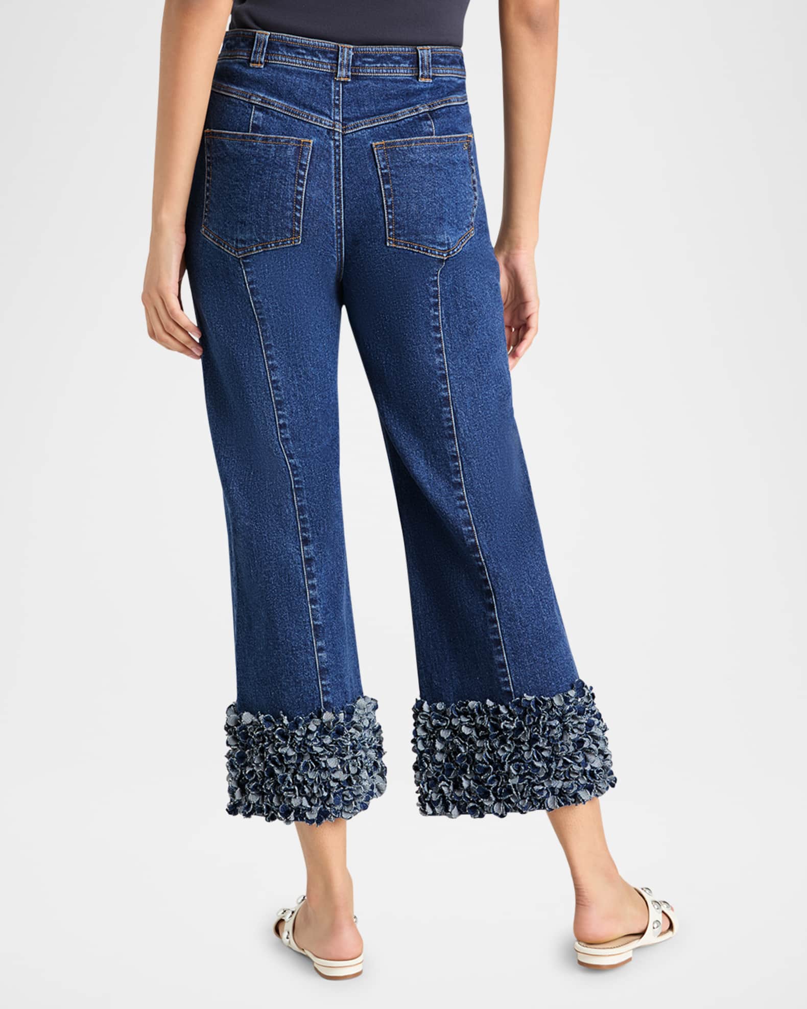 Cinq a Sept Ethel Cropped Petal Jeans Neiman Marcus