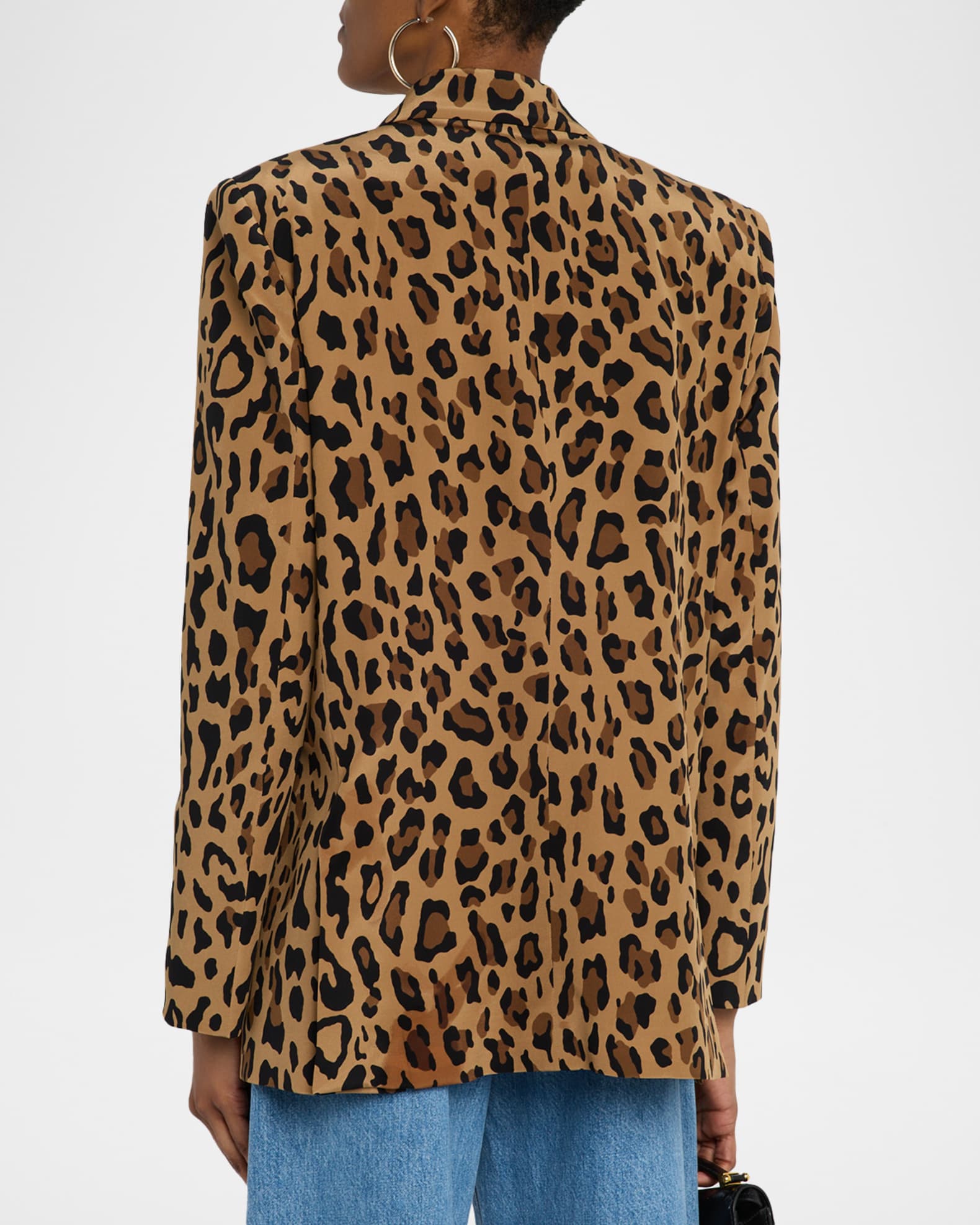 Simba Leopard-Print Double-Breasted Blazer - Thumbnail 2