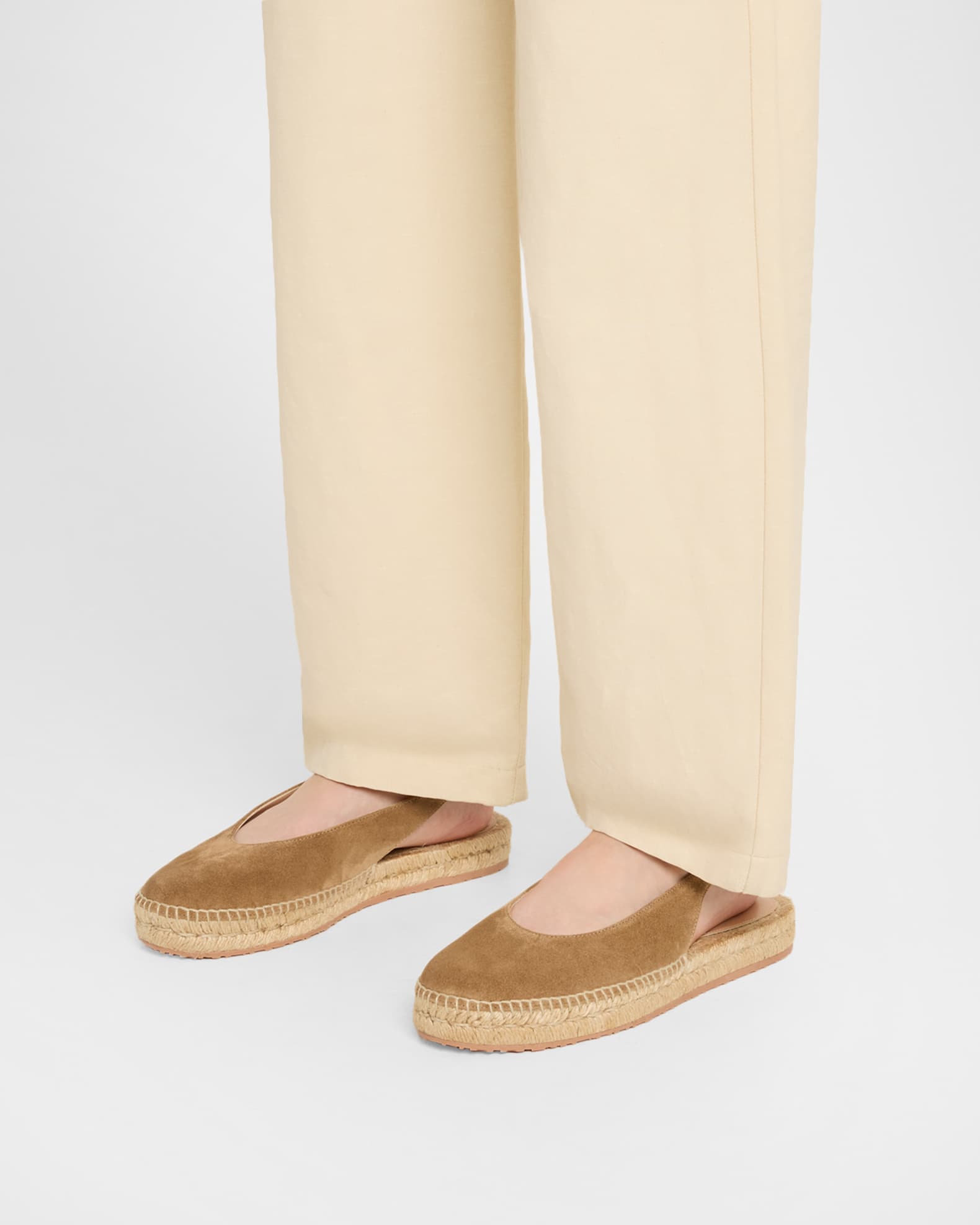 Suede Slingback Ballerina Espadrilles 1