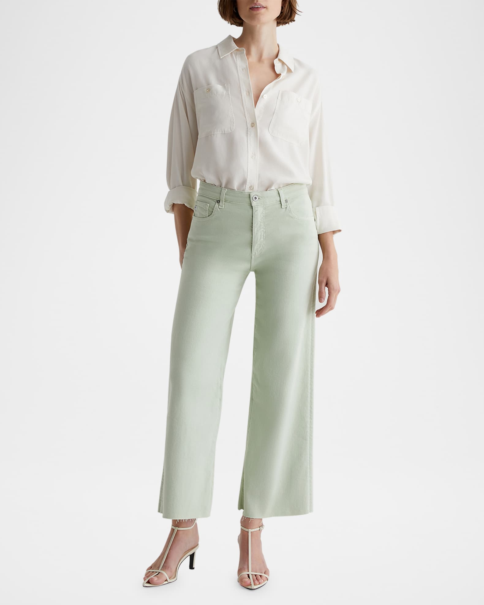 Saige Wide-Leg Crop Jeans 1