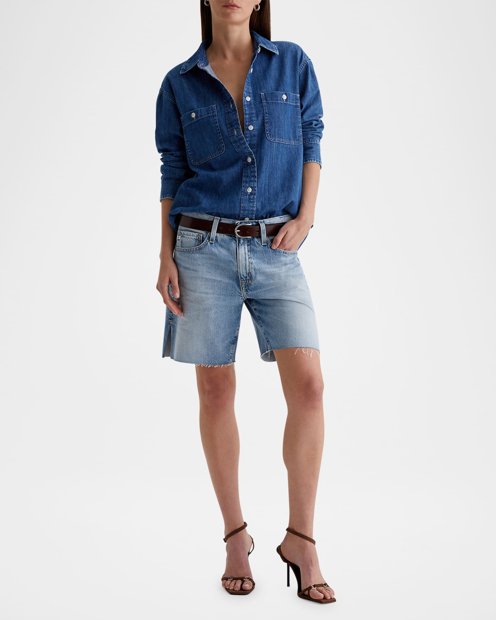 Ex-Boyfriend Slouchy Denim Shorts 1