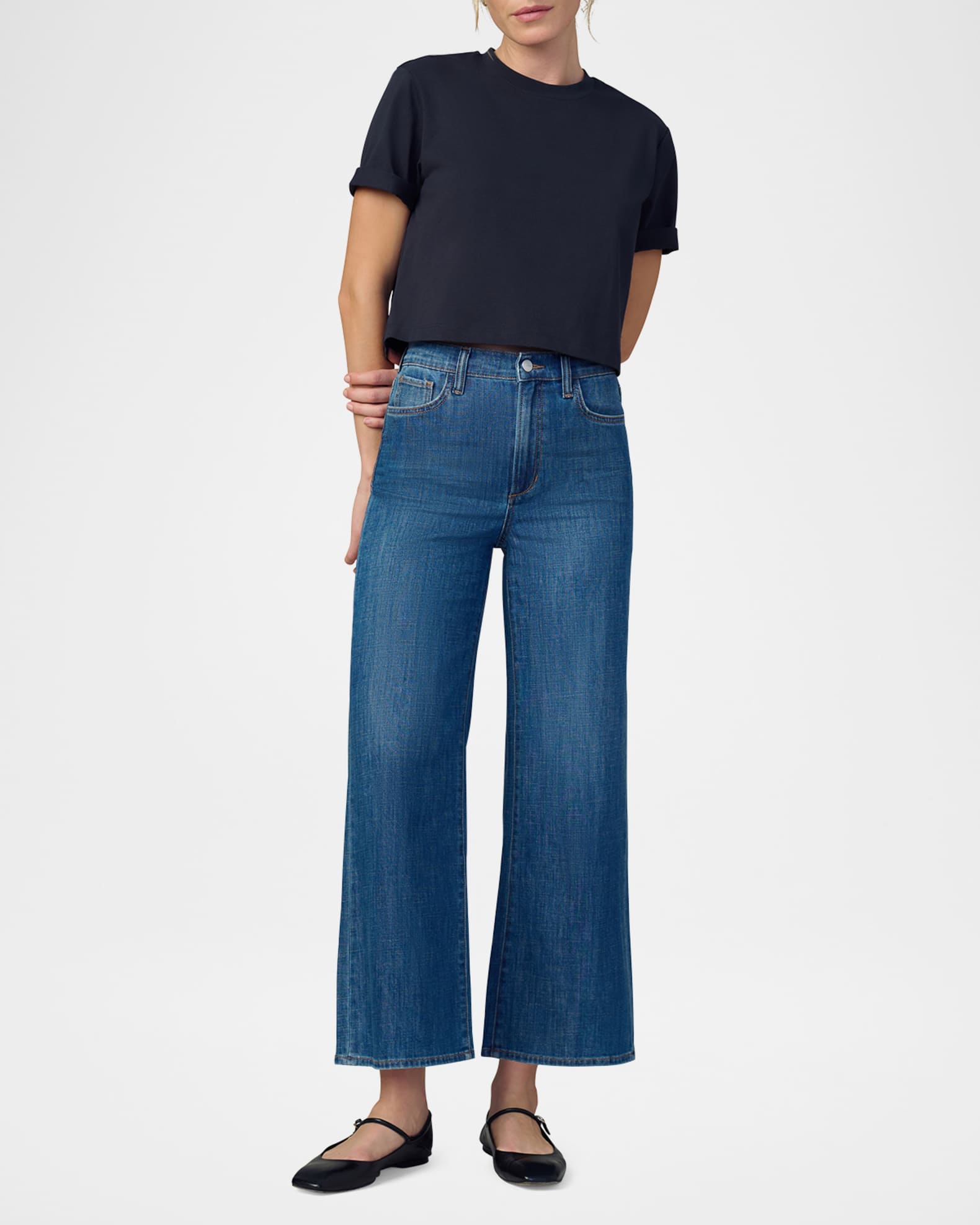 The Mia Wide-Leg Ankle Jeans 1