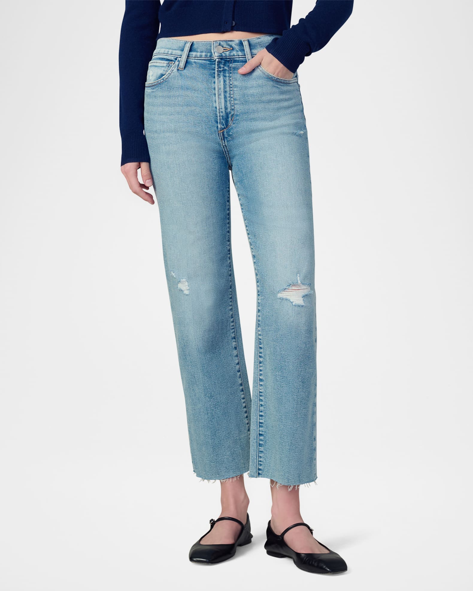 Joe's Jeans The Blake Cropped Wide-Leg Jeans | Neiman Marcus