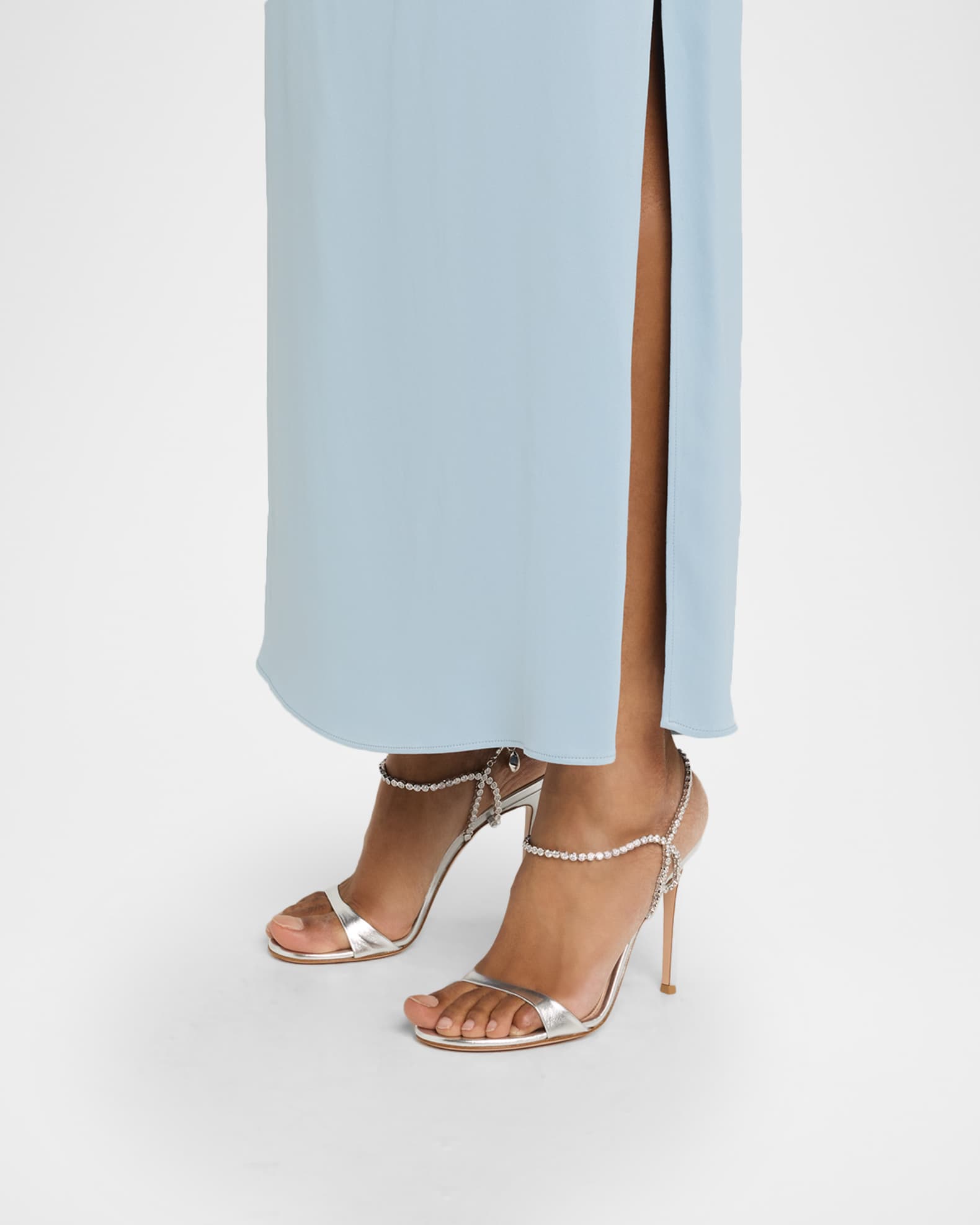 Nappa Leather Embellished Strappy Sandals 1