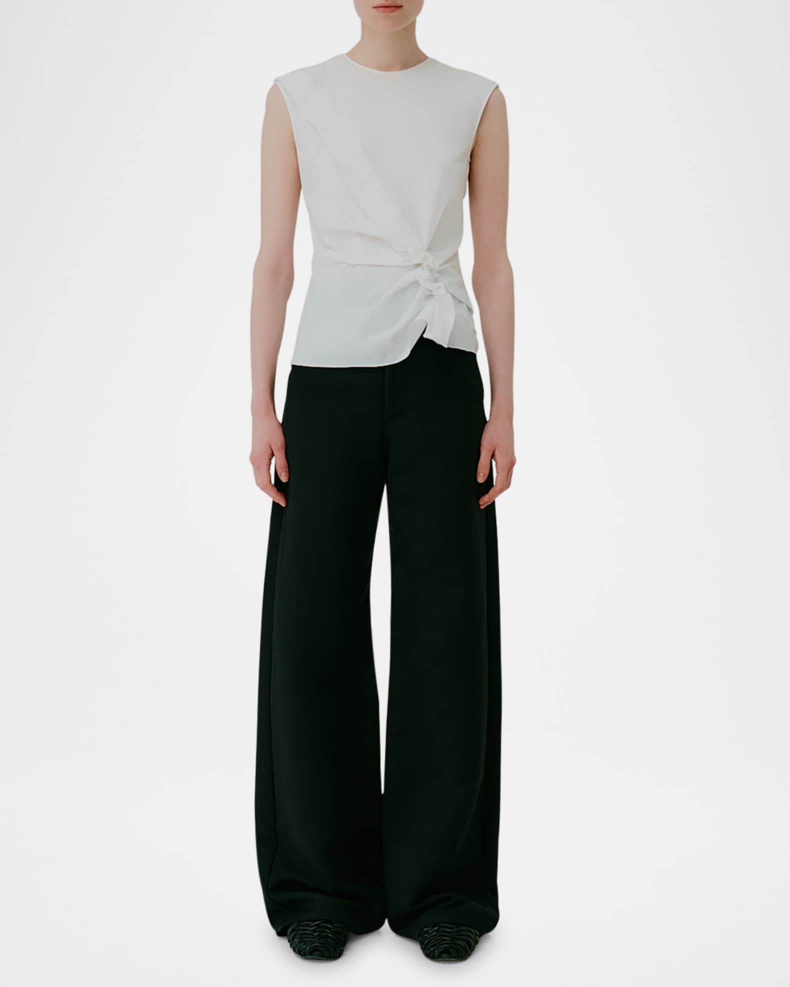 Gathered Ruffle Cotton Top 1