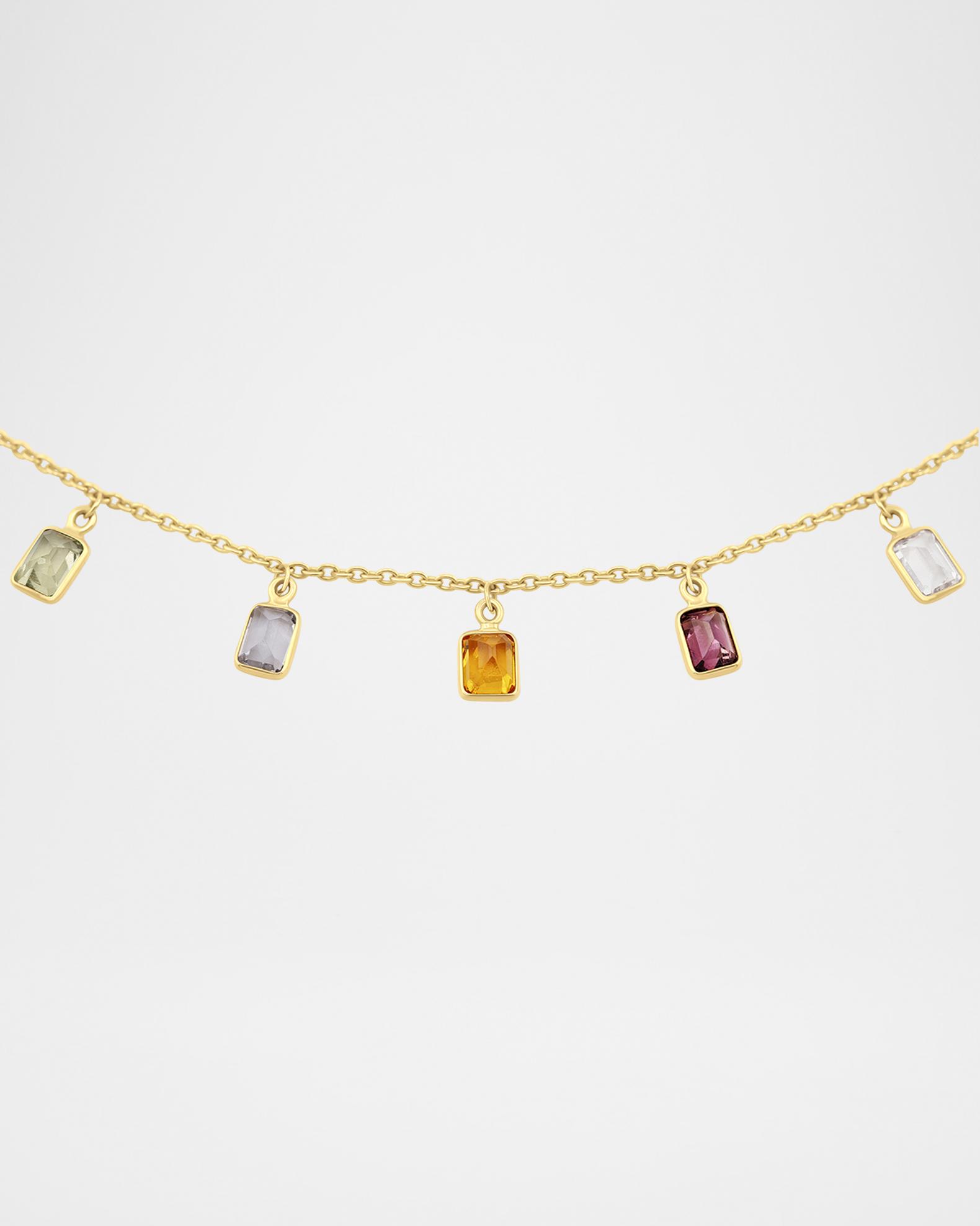 JIA JIA Chakra Rainbow Sapphire Bezel Necklace | Neiman Marcus