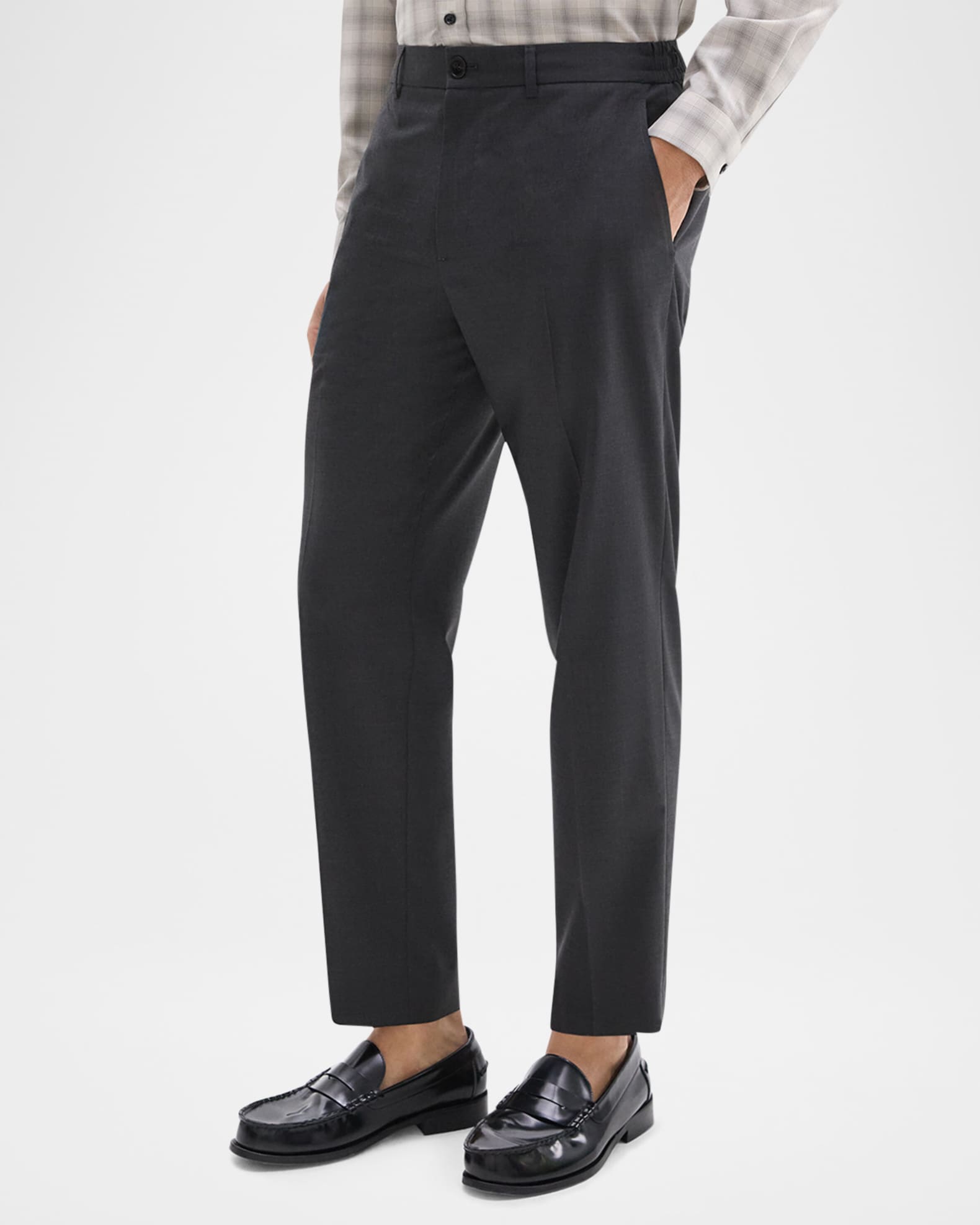 送料無料 日本 Theory Marcus Neiman | Pants Wool Motion Drawstring Curtis Men's パンツ