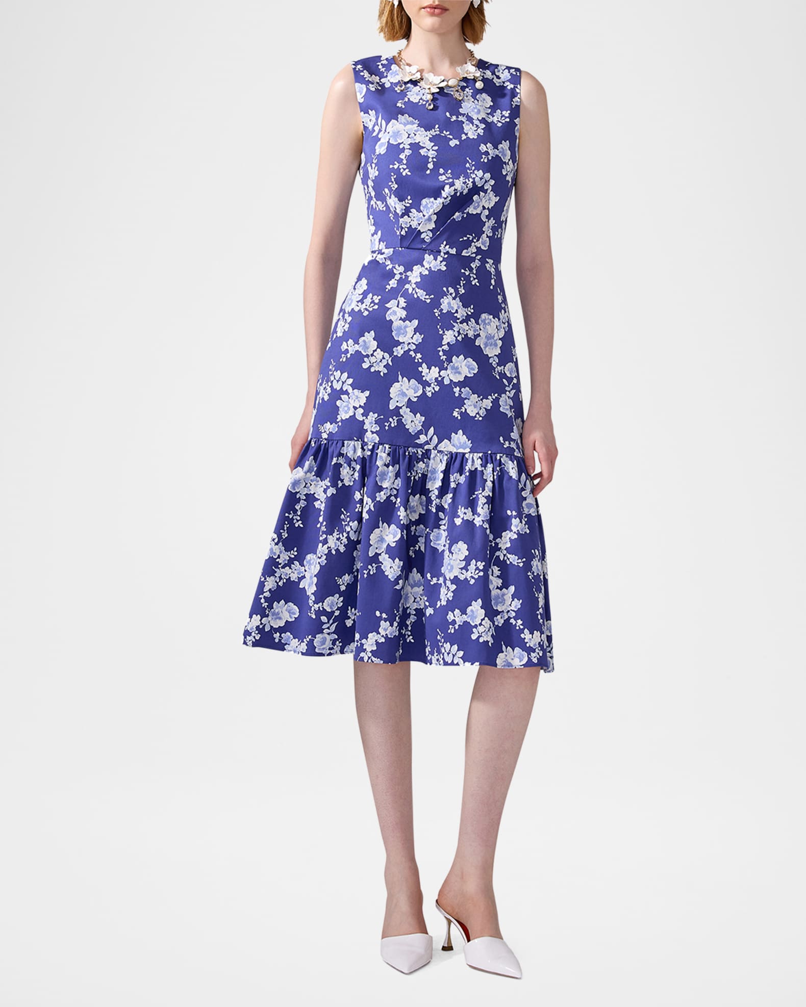Sleeveless Floral Ruffle Dress 1