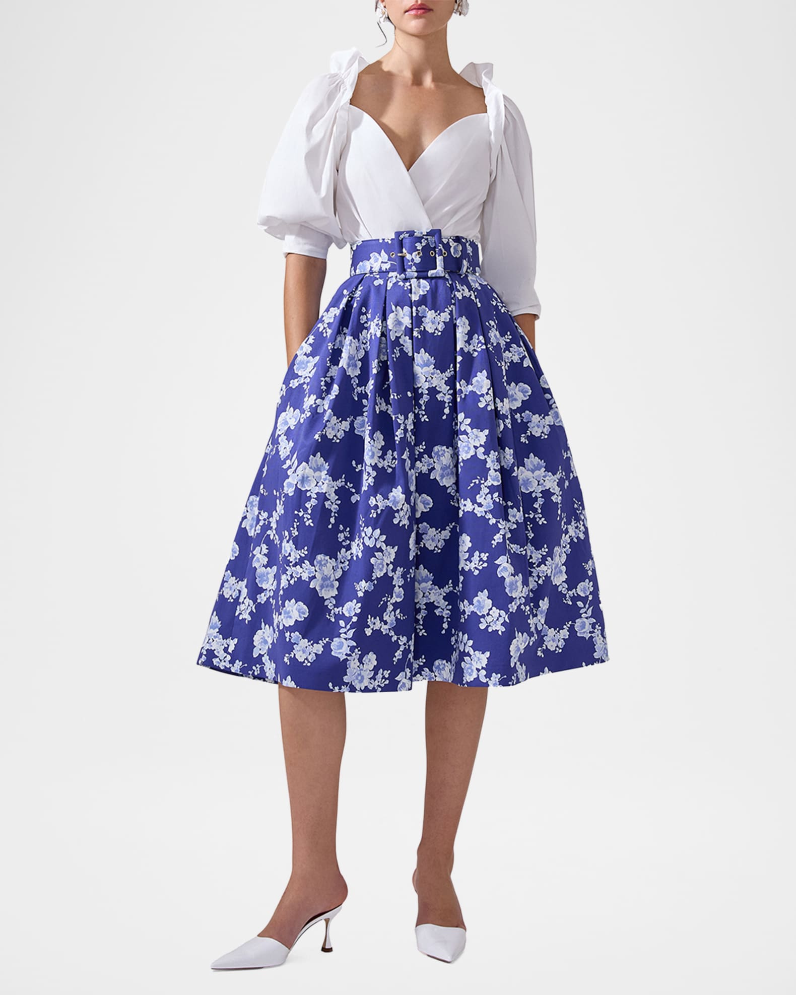 Floral Full Midi Skirt 1