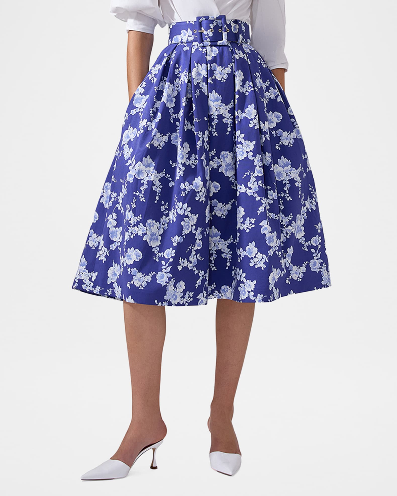 【関税込み】CAROLINA HERRERA High waist skirt Carolina Herrera Pleated Silk Ball Skirt | Neiman Marcus