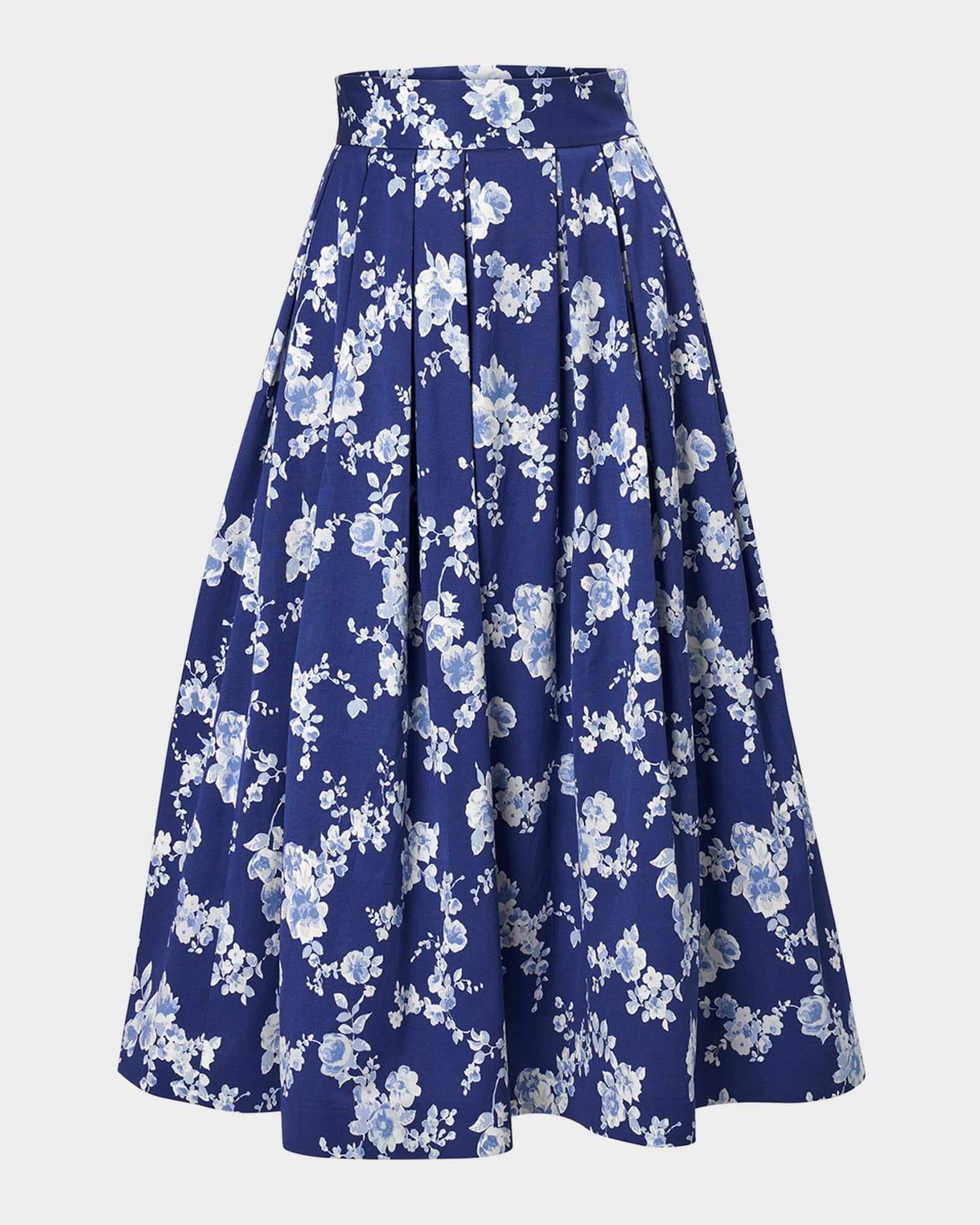 Floral Full Midi Skirt 0