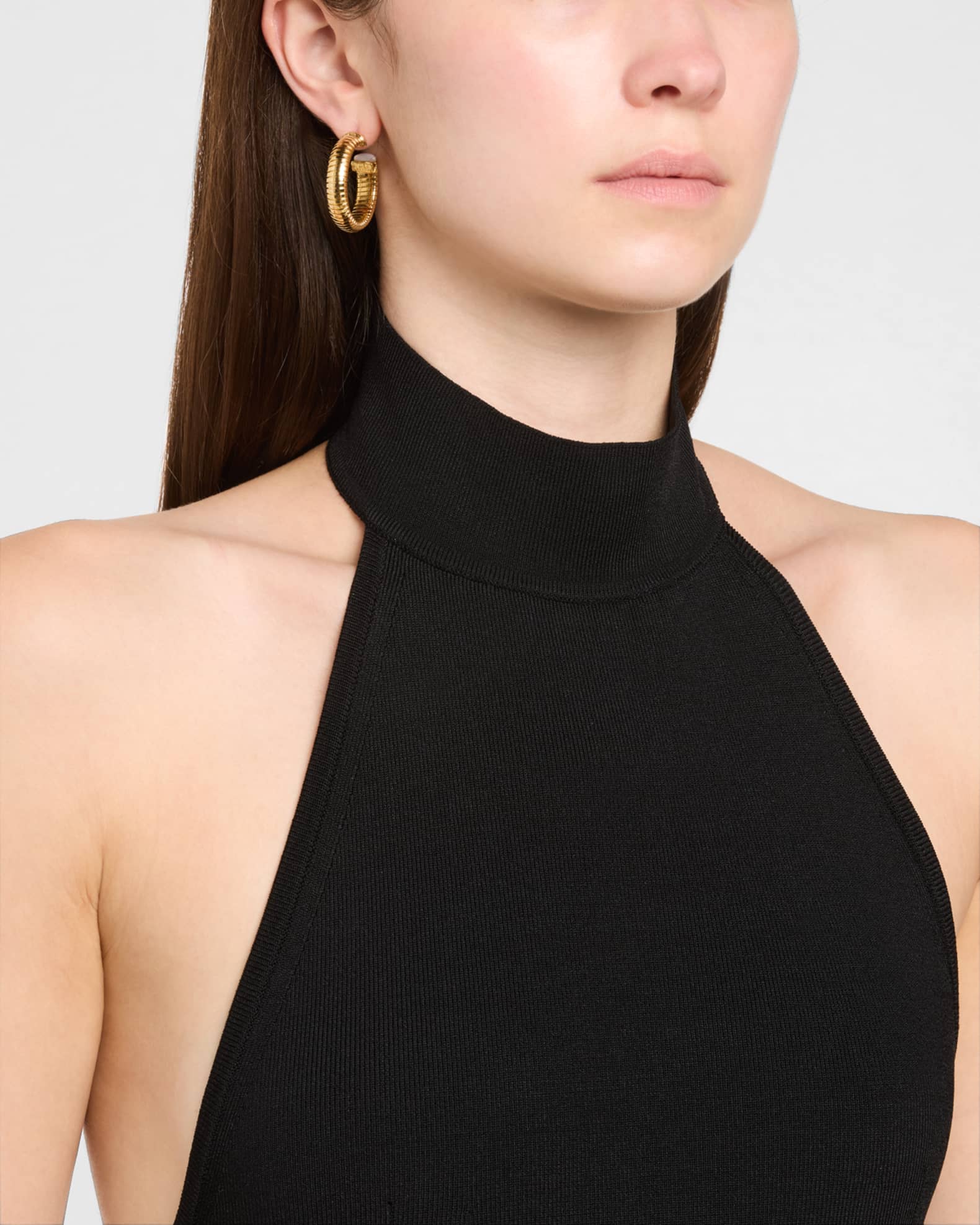 Antigone Mother-of-Pearl Cabochon Hoop Earrings 1