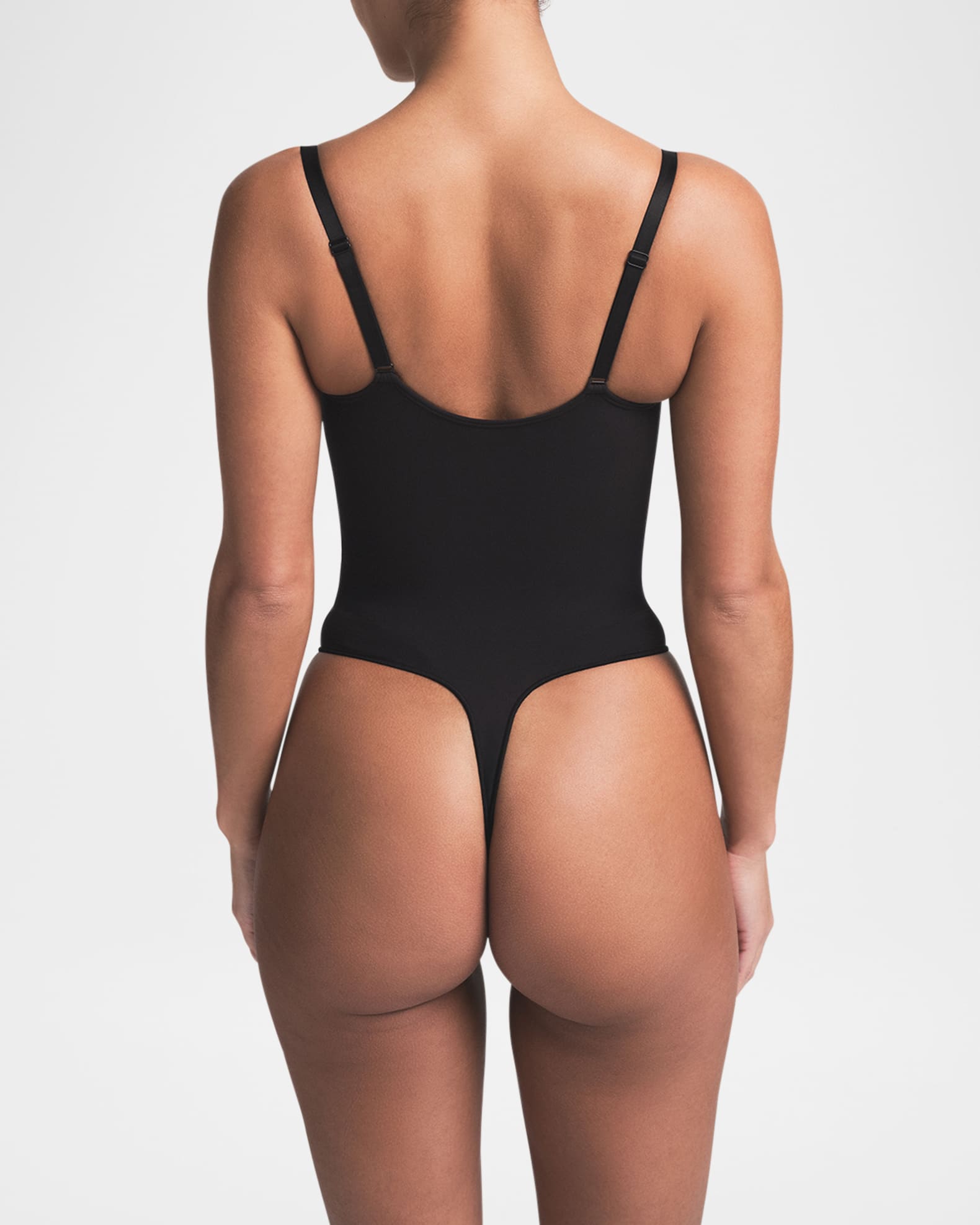 SKIMS Seamless Sculpt Lace-Trim Thong Bodysuit | Neiman Marcus