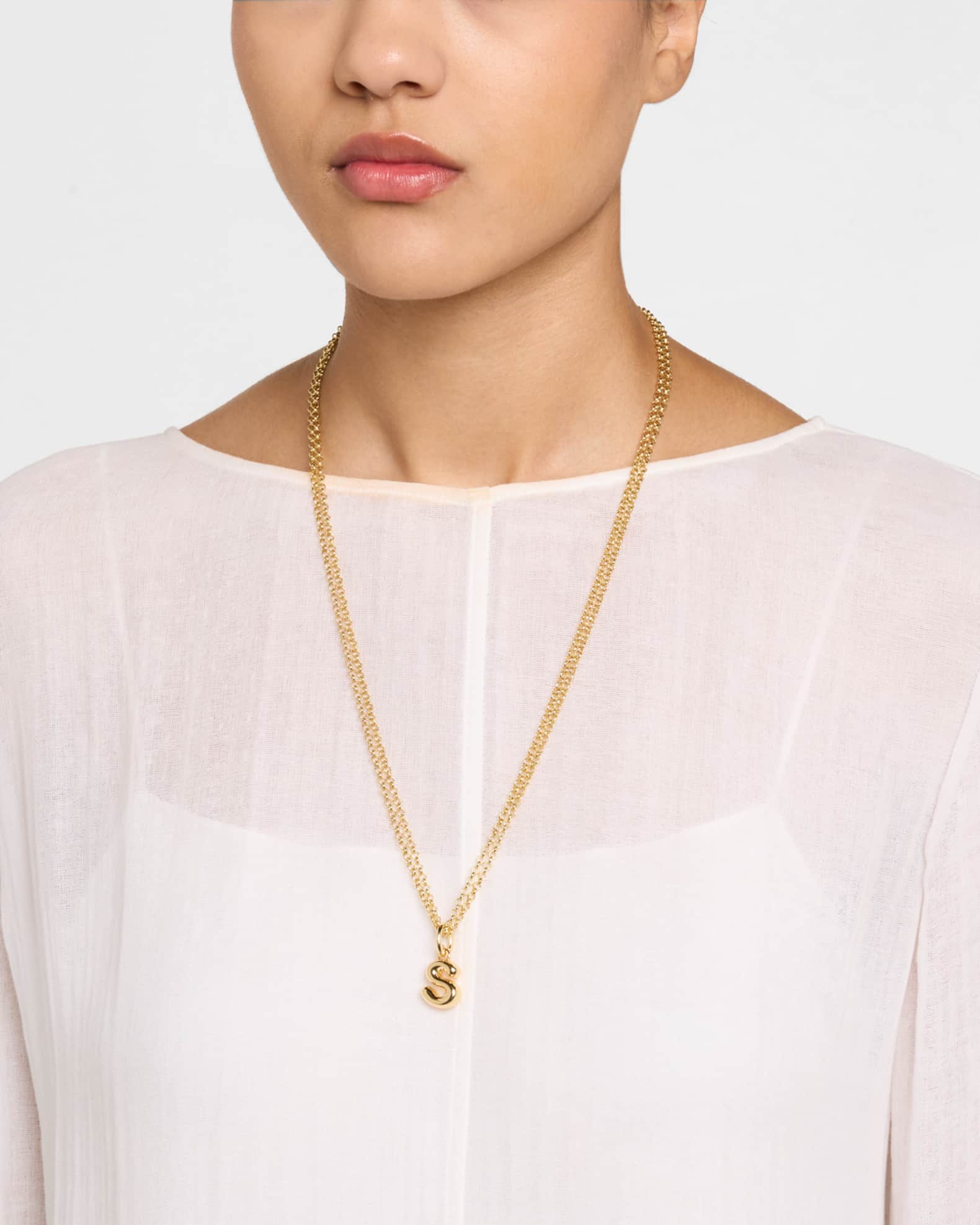The Puffy Initial Necklace 1