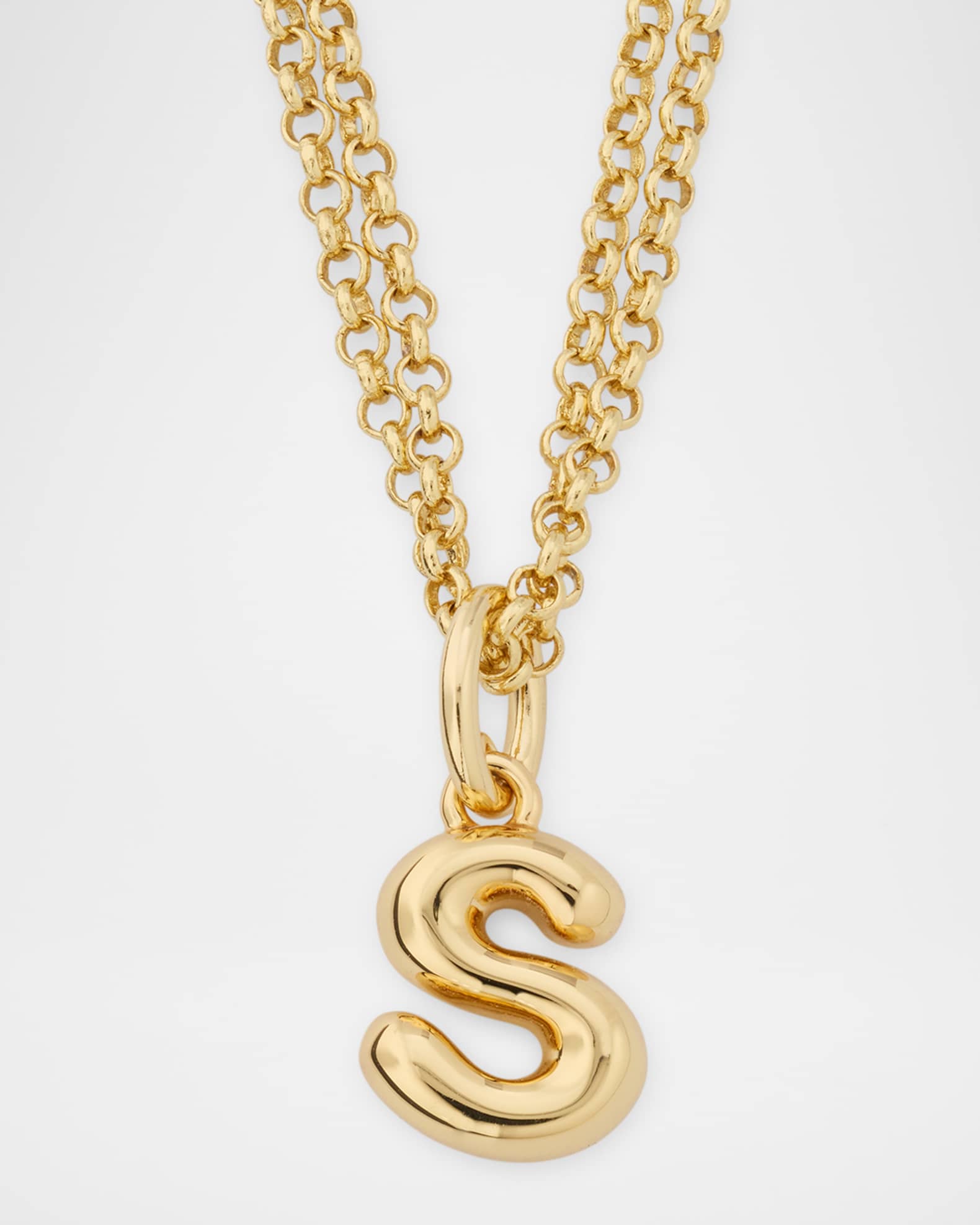 The Puffy Initial Necklace 0