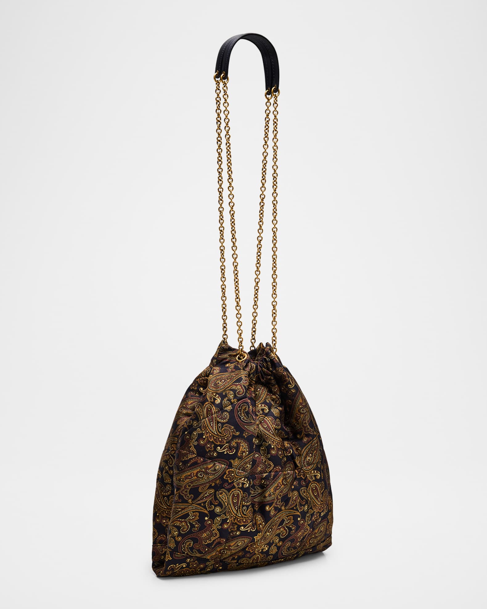 Saint Laurent Jamie Pochon YSL Shoulder Bag in Silk Twill | Neiman