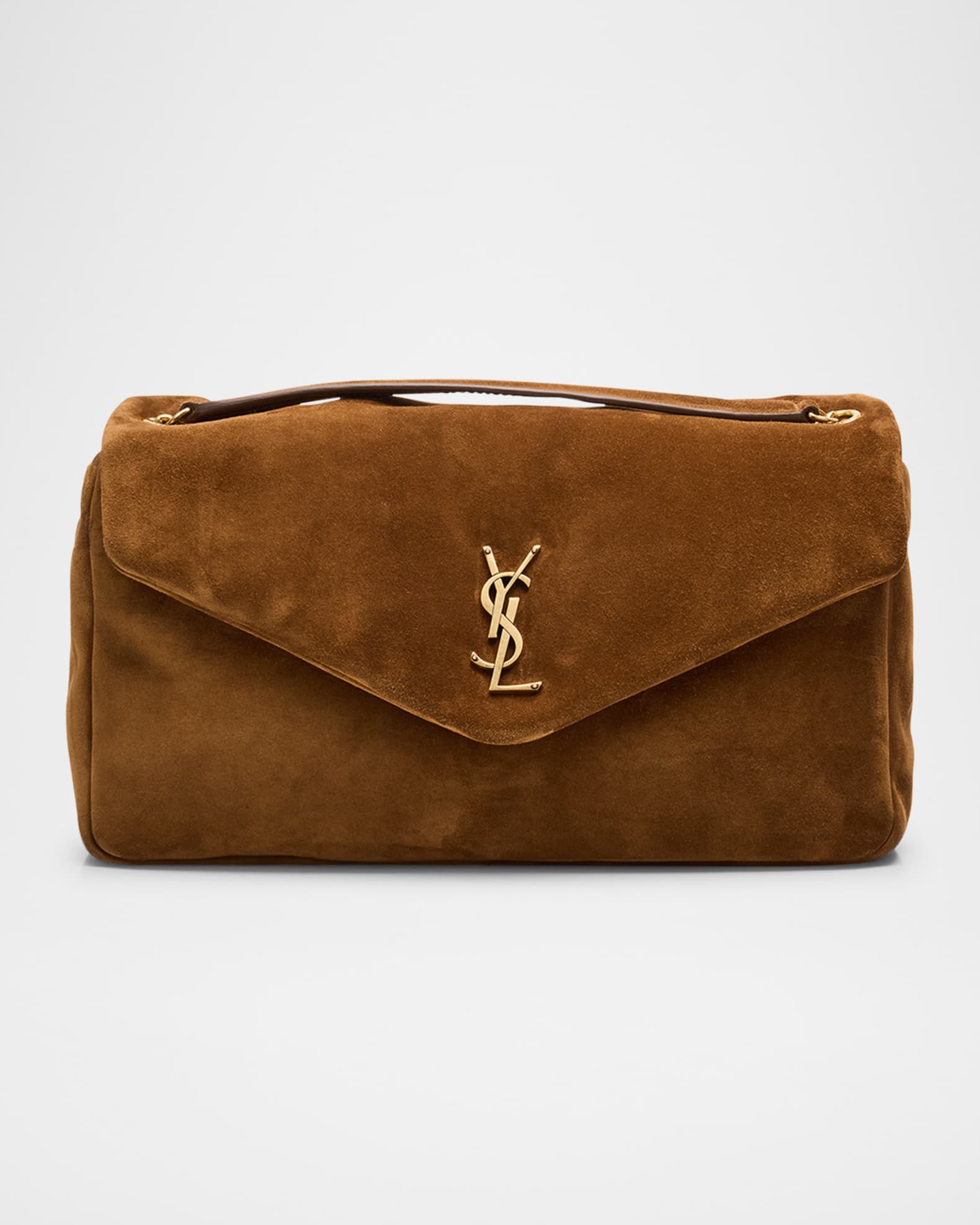 Calypso Large YSL Chain Shoulder Bag in Suede 0