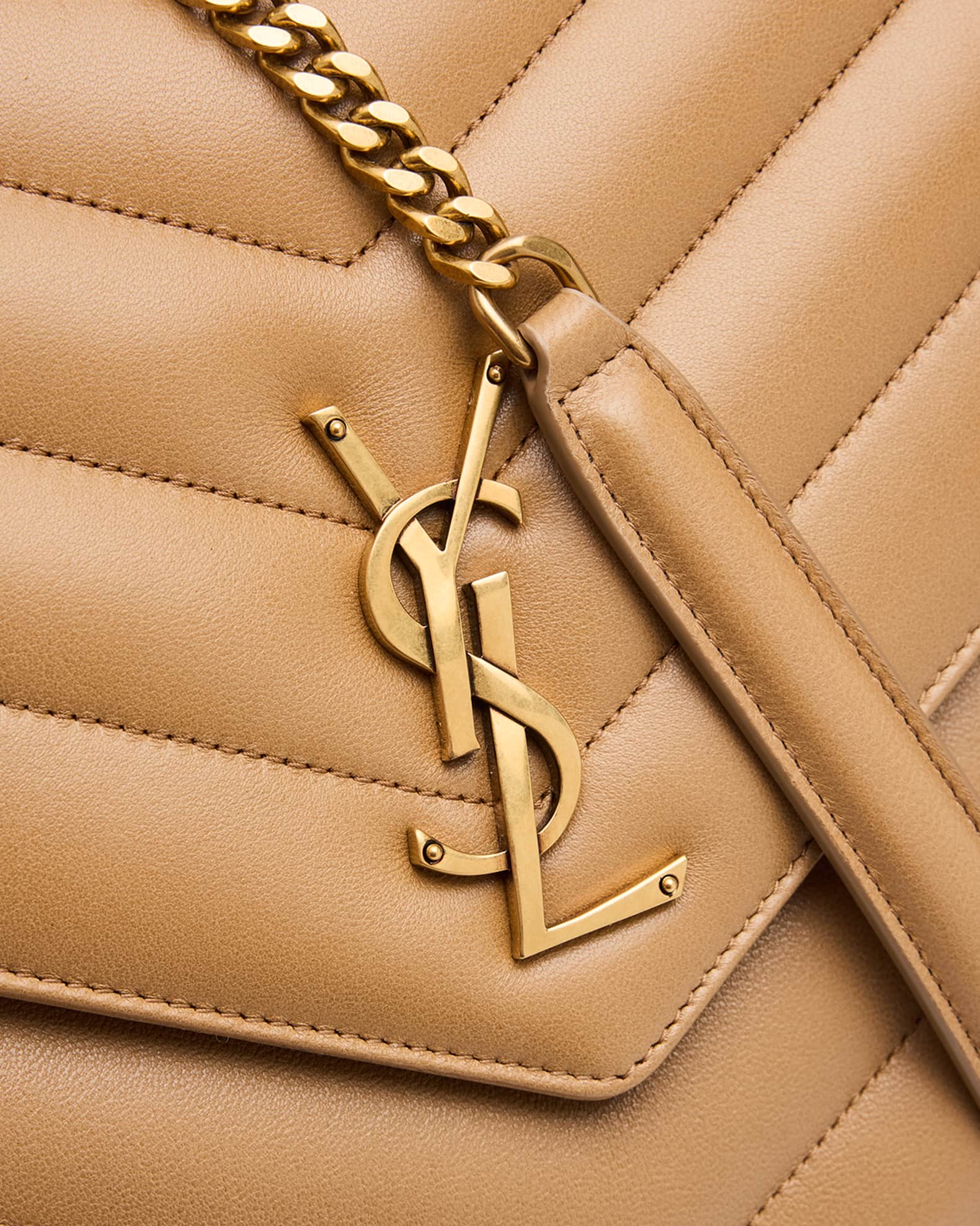 Saint Laurent Loulou Large YSL Chain Shoulder Bag in Quilted