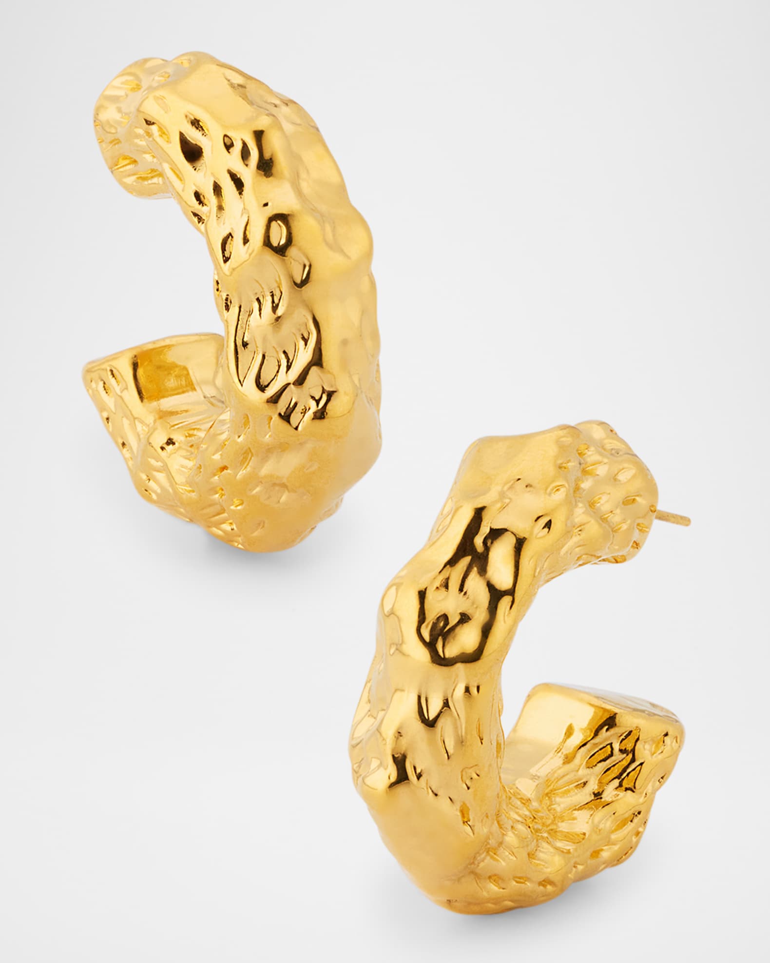 Vitenka Textured Uneven Hoop Earrings main image 0