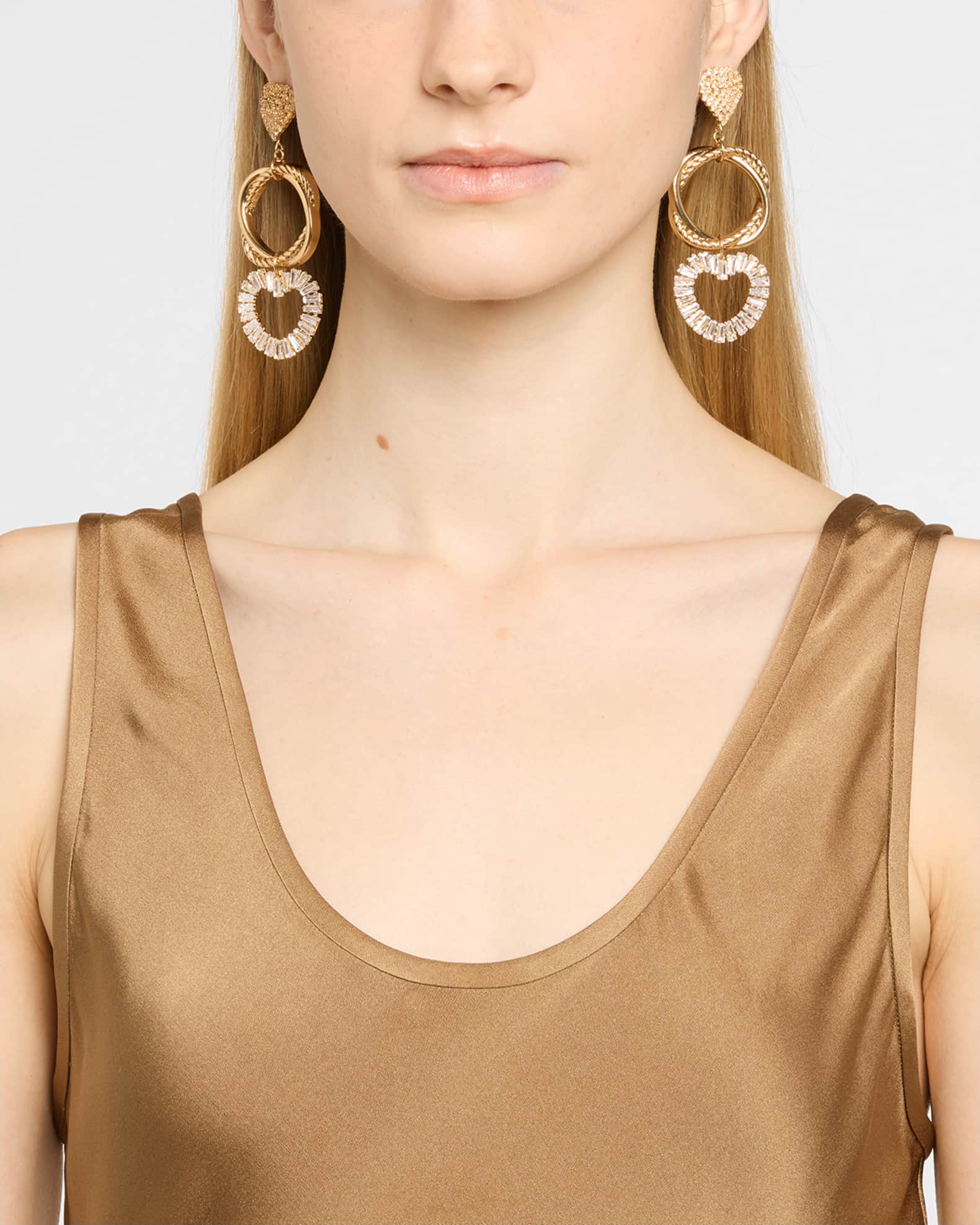 Crystal Heart Drop Earrings 1