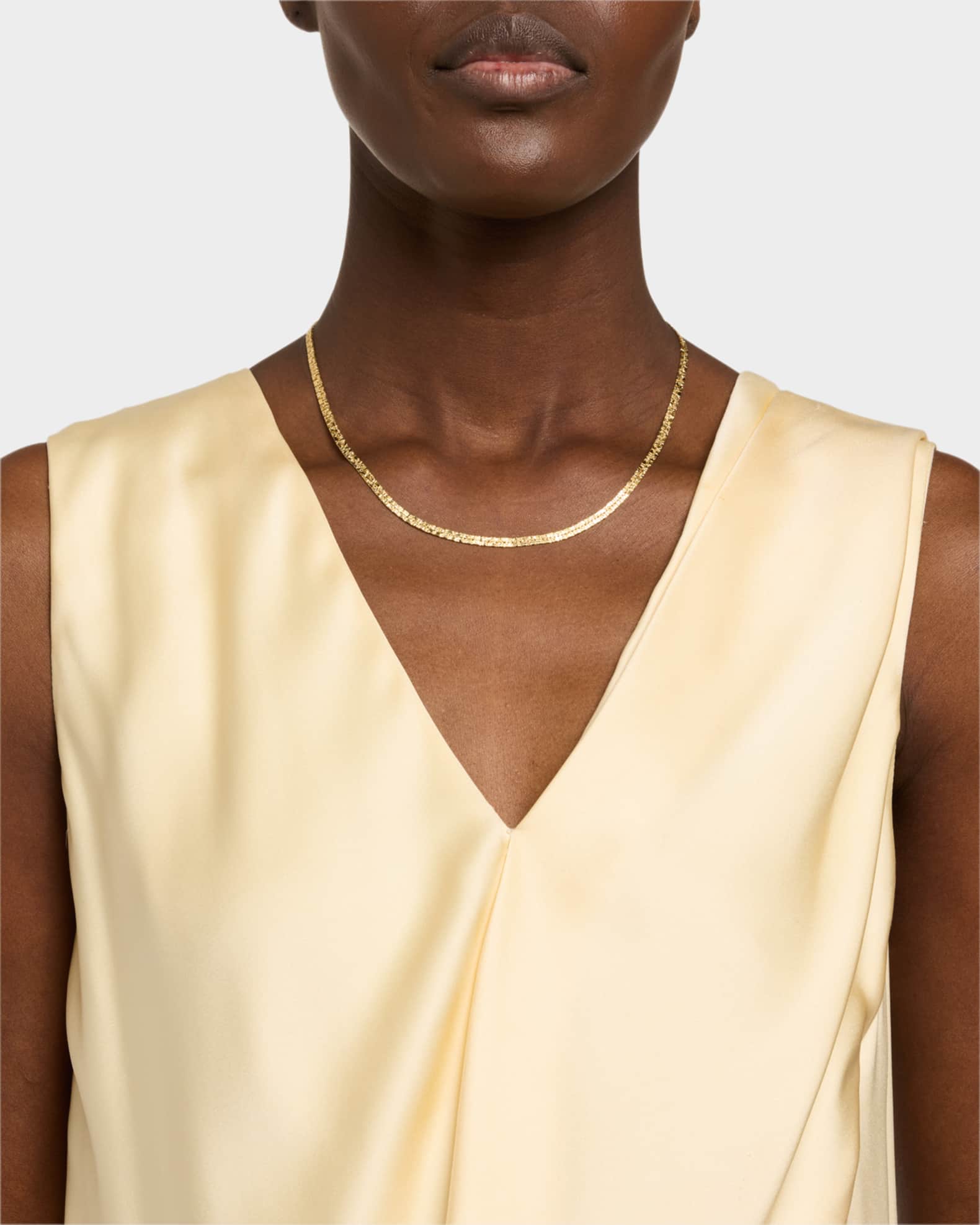 Textured Sparkle Chain Necklace 1