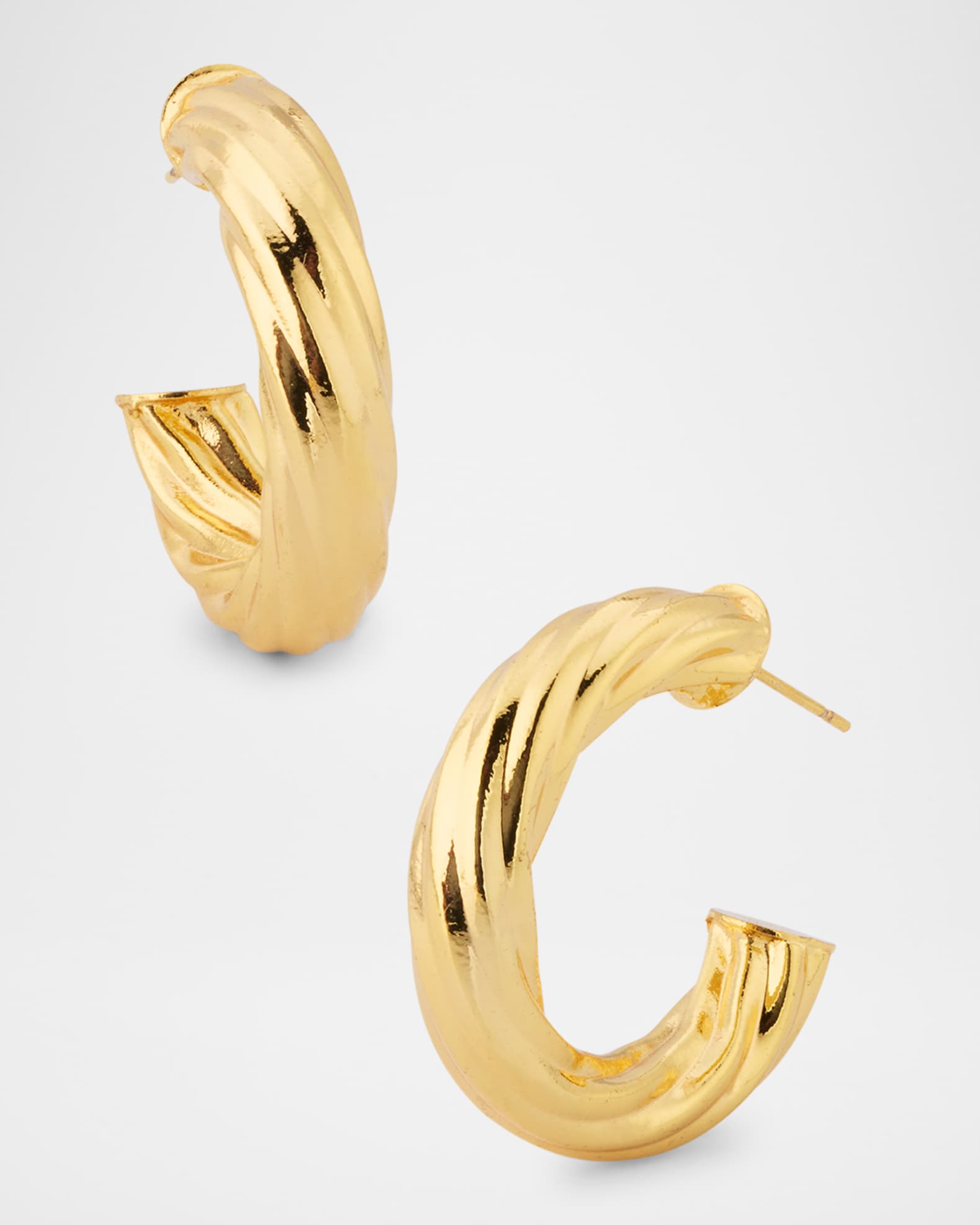 Rippled Hoop Earrings 0