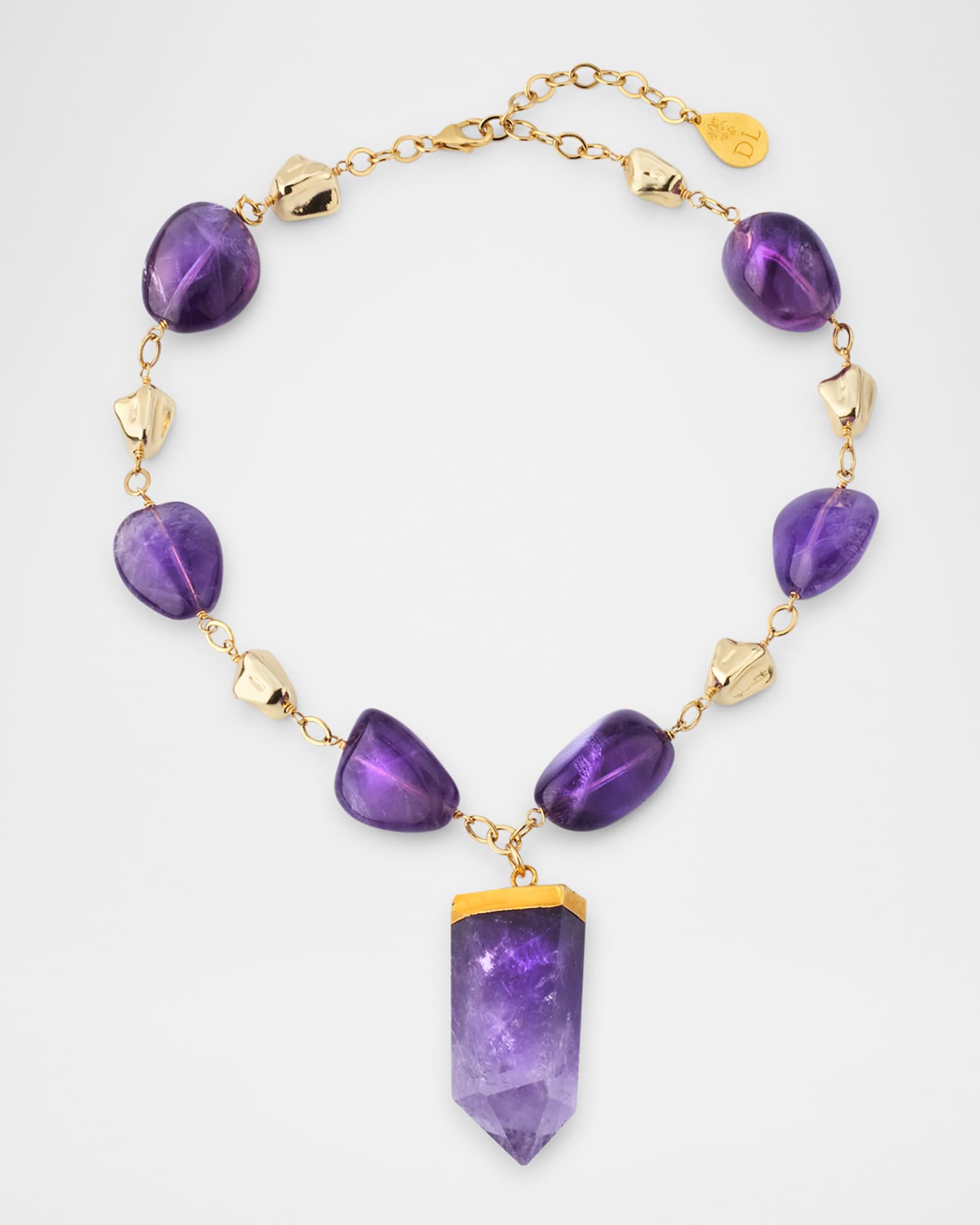 Amethyst Nugget and Pendant Necklace 0