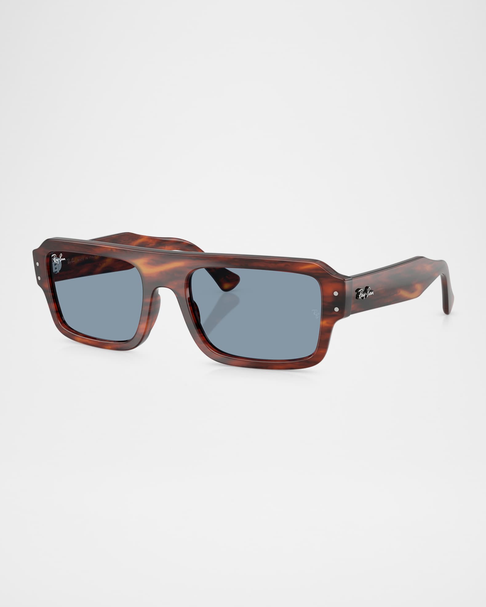 Ray-Ban RB4454 Havana Rectangular Sunglasses | Neiman Marcus