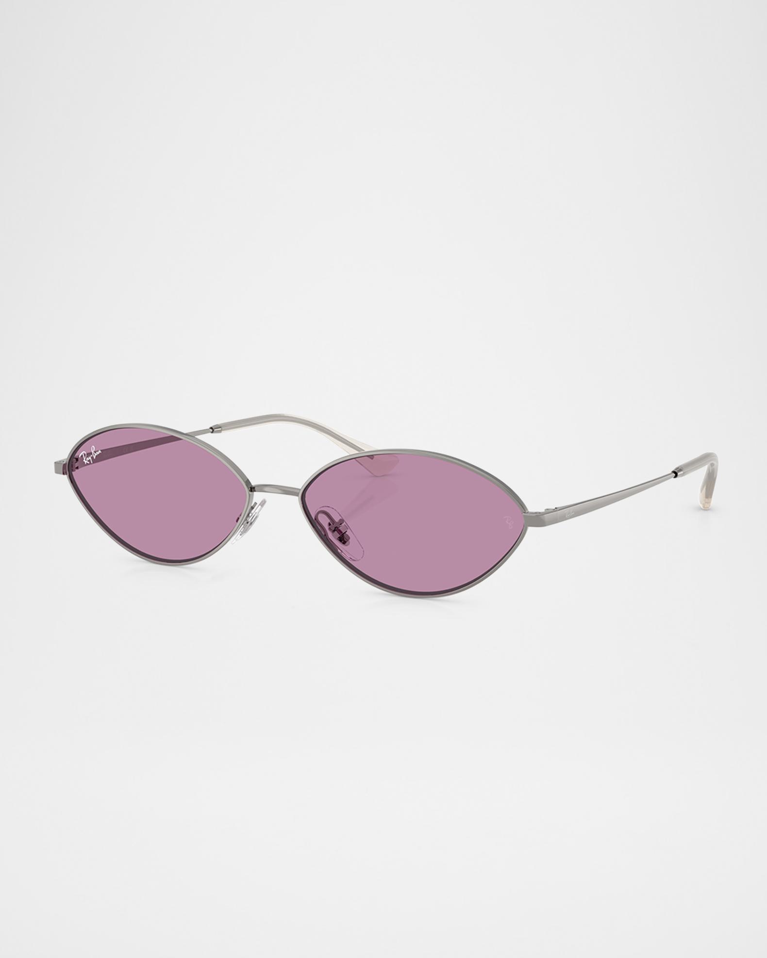 Ray-Ban RB3757 Oval Metal Sunglasses | Neiman Marcus display picture 3