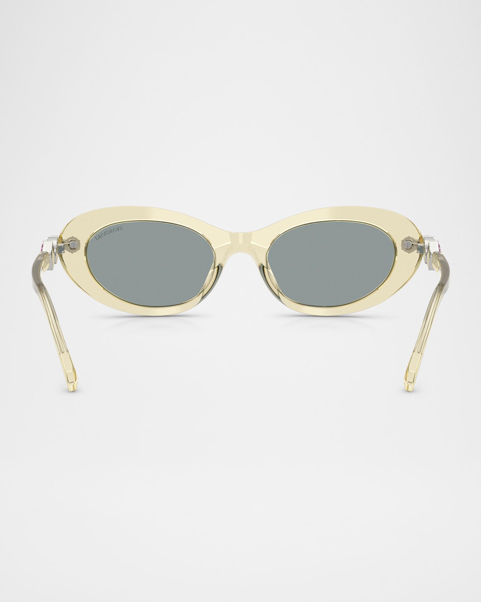 Swarovski SK6042 Crystal-Embellished Acetate Oval Sunglasses