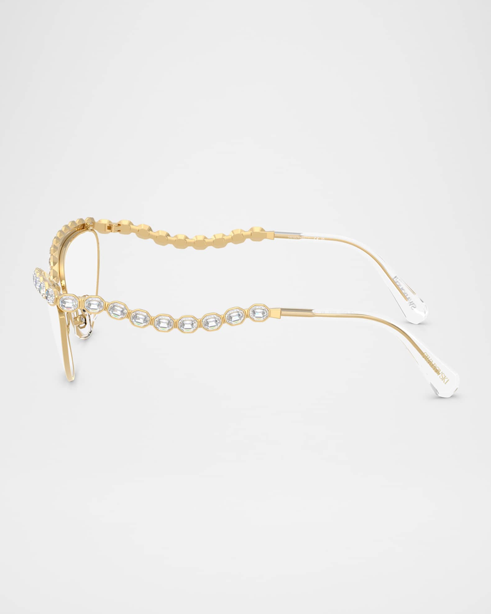 SK1030 Crystal Cat-Eye Metal Optical Frames 1