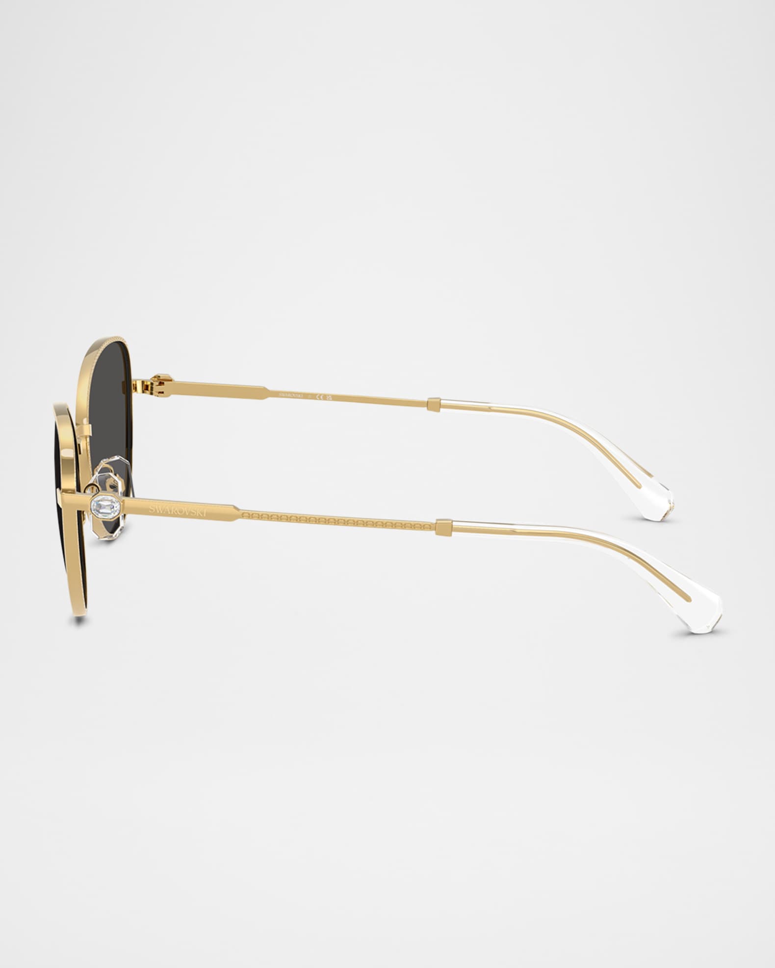 SK7032 Crystal Metal Round Sunglasses 1
