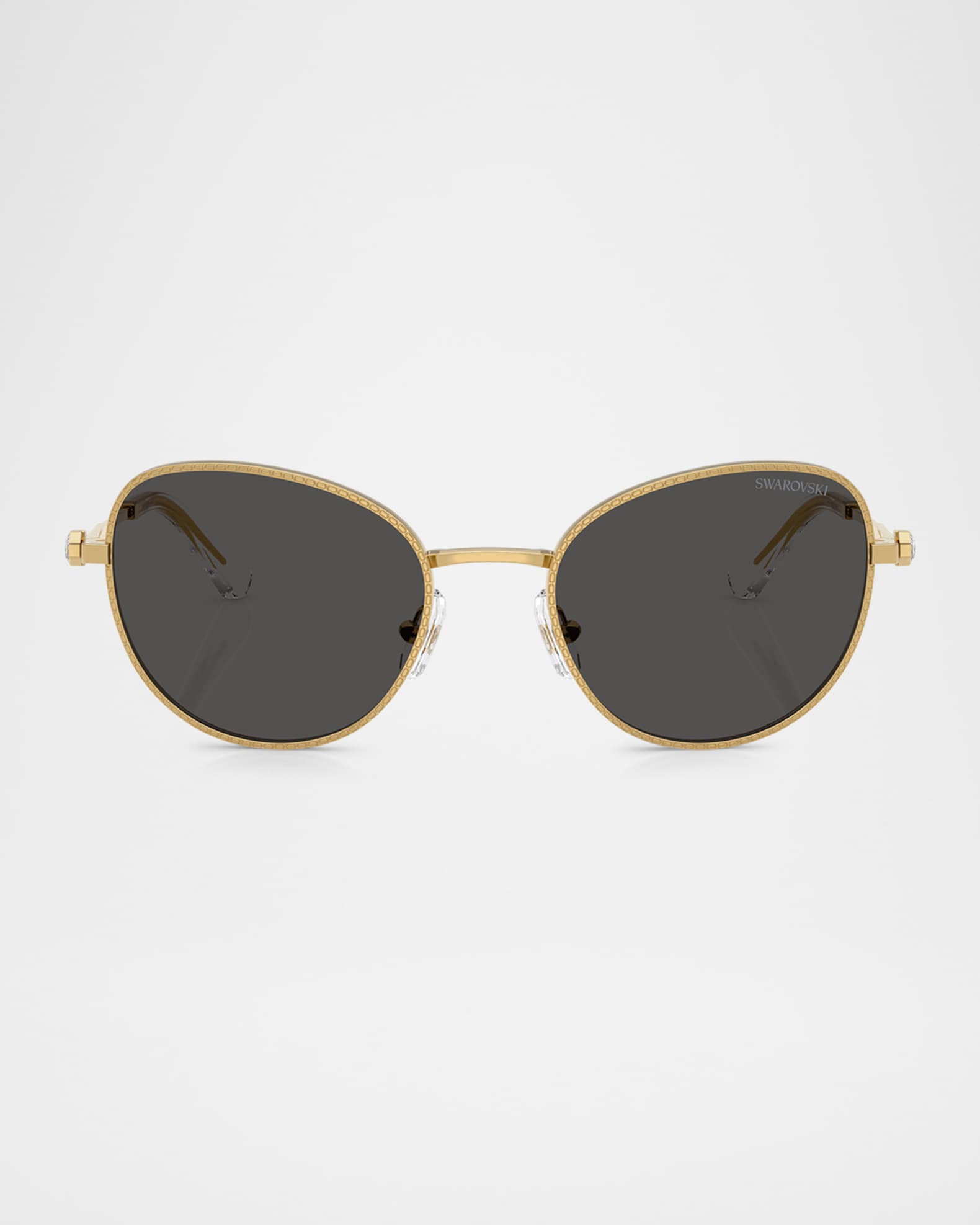 SK7032 Crystal Metal Round Sunglasses 0