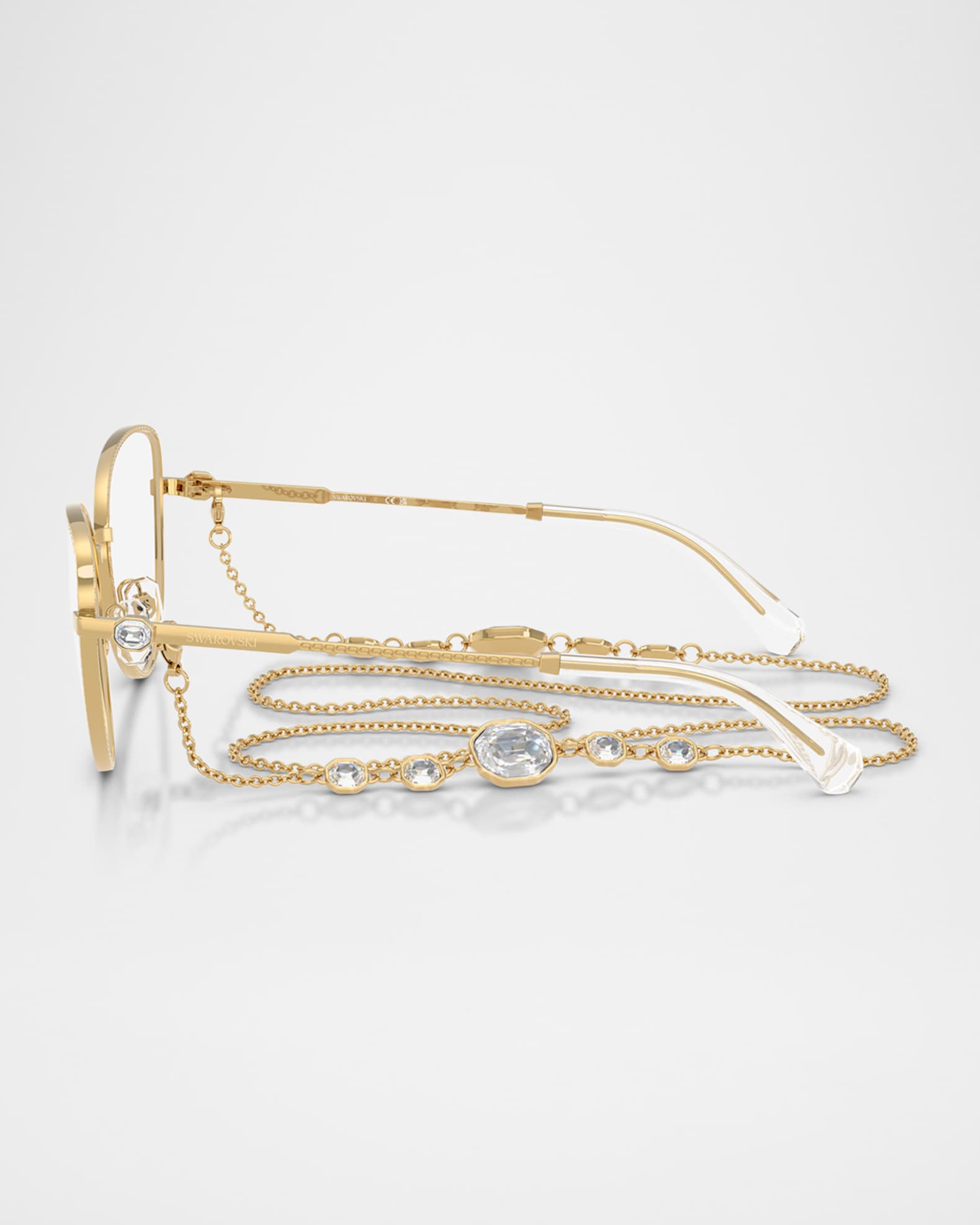 SK1022 Crystal Metal Cat-Eye Optical Frames 1