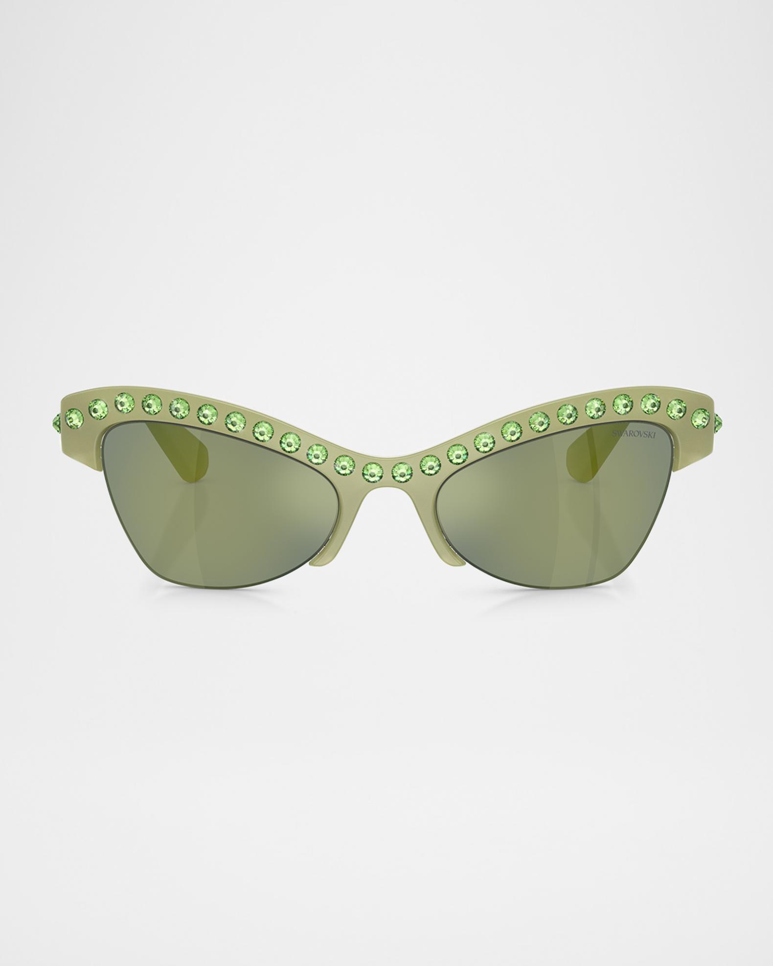 Green Embellished Sunglasses Amazon.com: Fashion Culture Paige Retro Cat Eye Sunglasses  main image 3