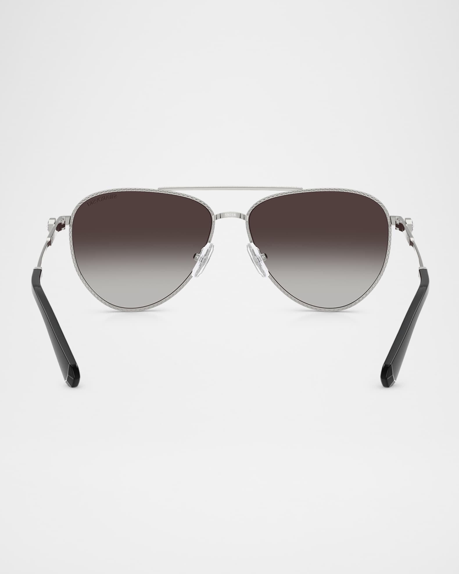SWAROVSKI SK7031 Aviator Metal Sunglasses | Neiman Marcus