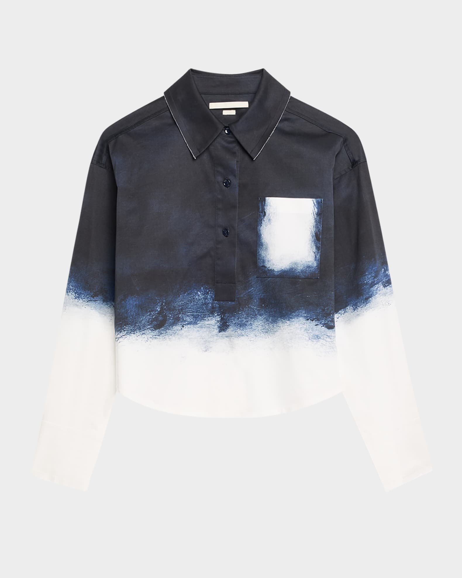 Long-Sleeve Printed Cotton Popover 0